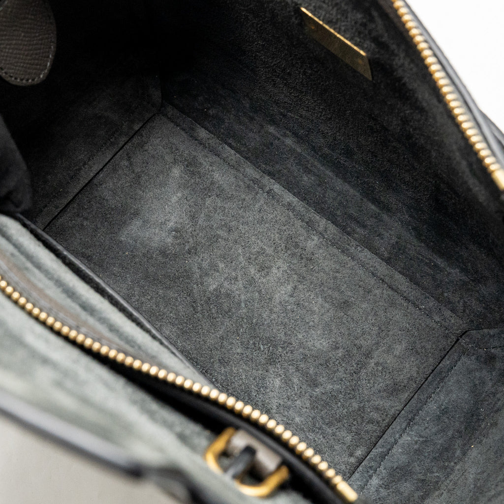 CELINE MICRO BELT BAG CALFSKIN DARK GREY GHW