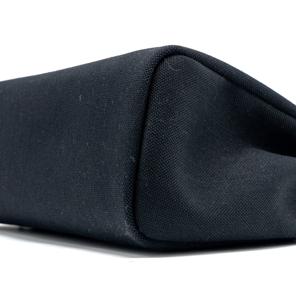 HERMES HERBAG 31 ZIP BAG CANVAS/LEATHER BLACK GHW