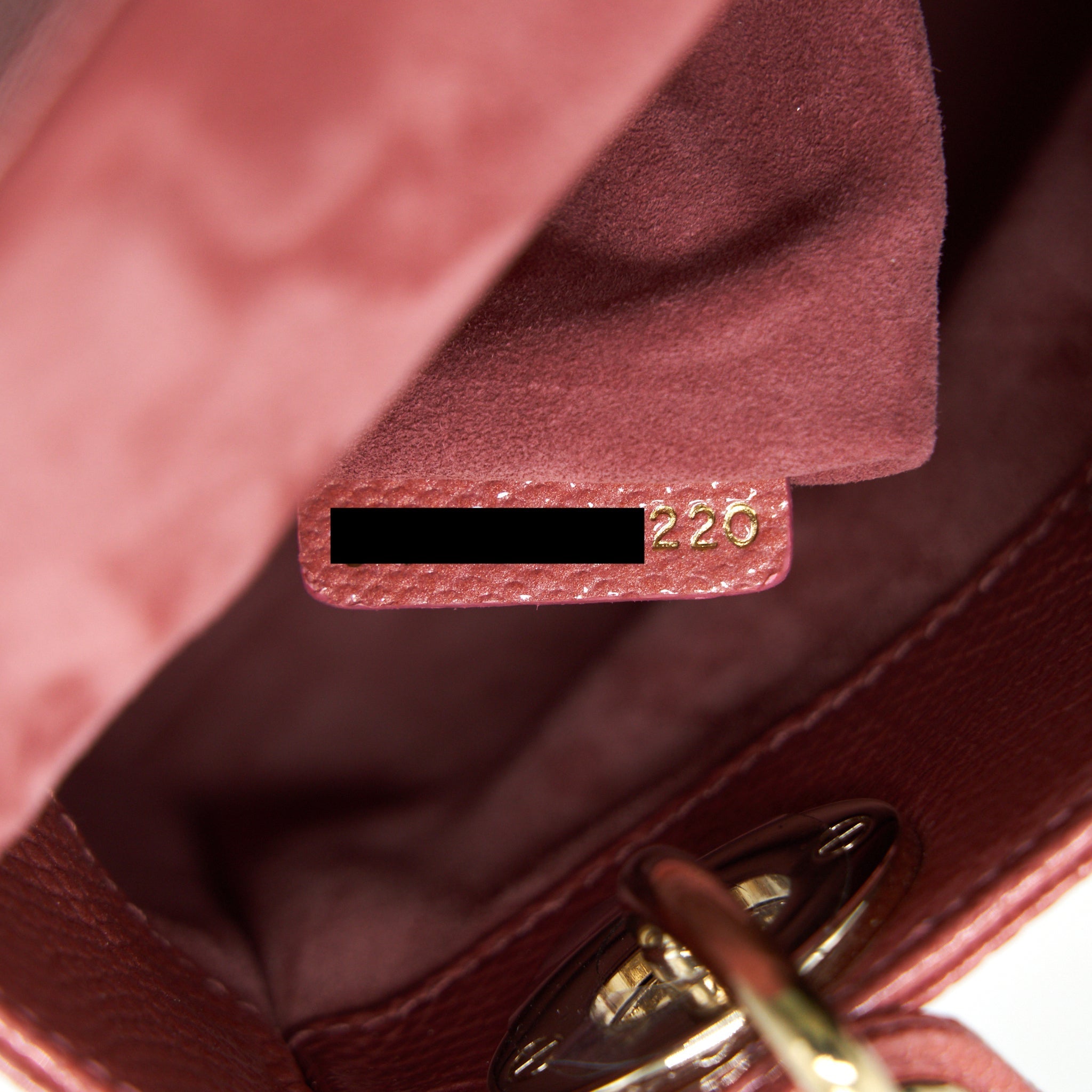 DIOR LIZARD MINI LADY DIOR BAG PINK GHW