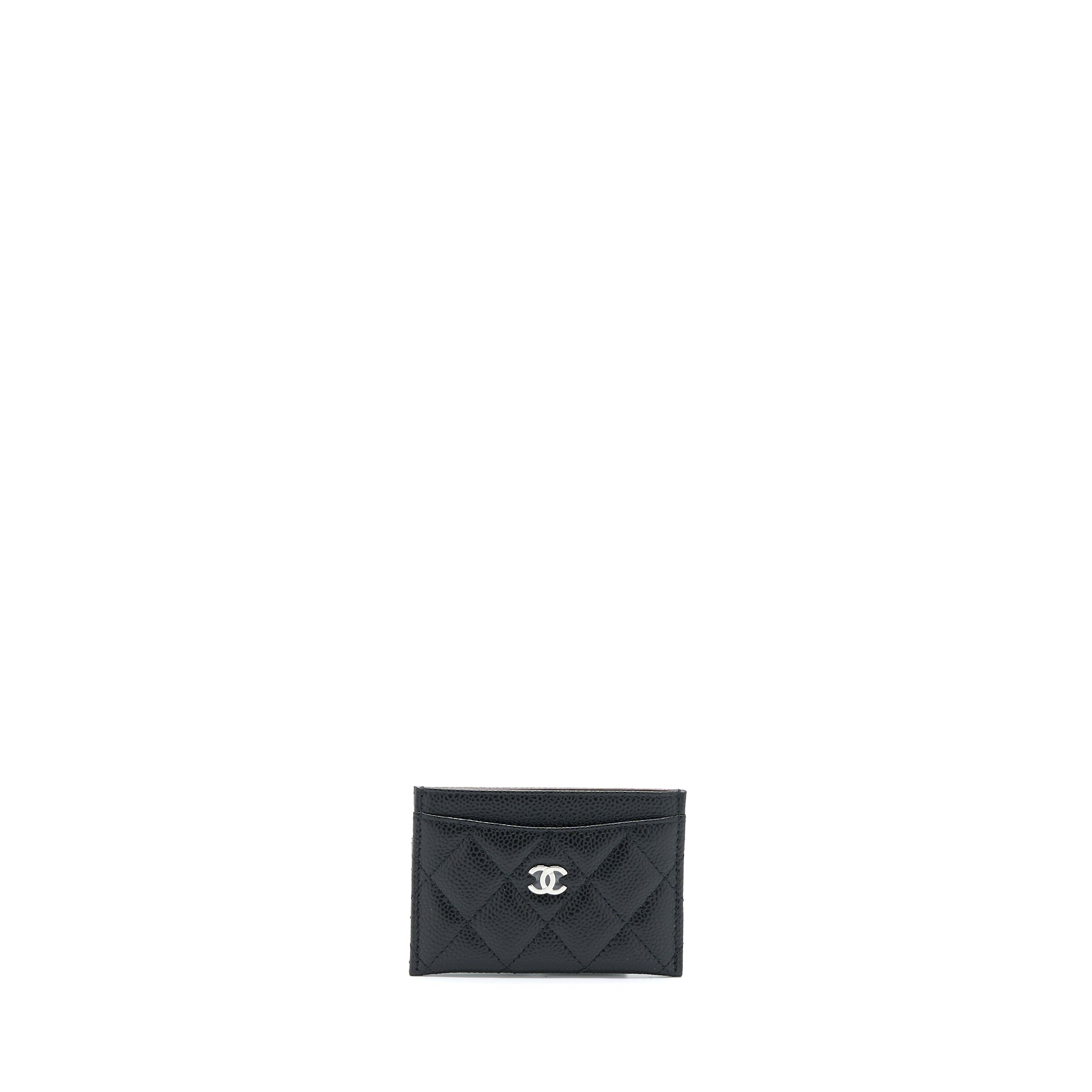 CHANEL CLASSIC CARD HOLDER CAVIAR BLACK SHW