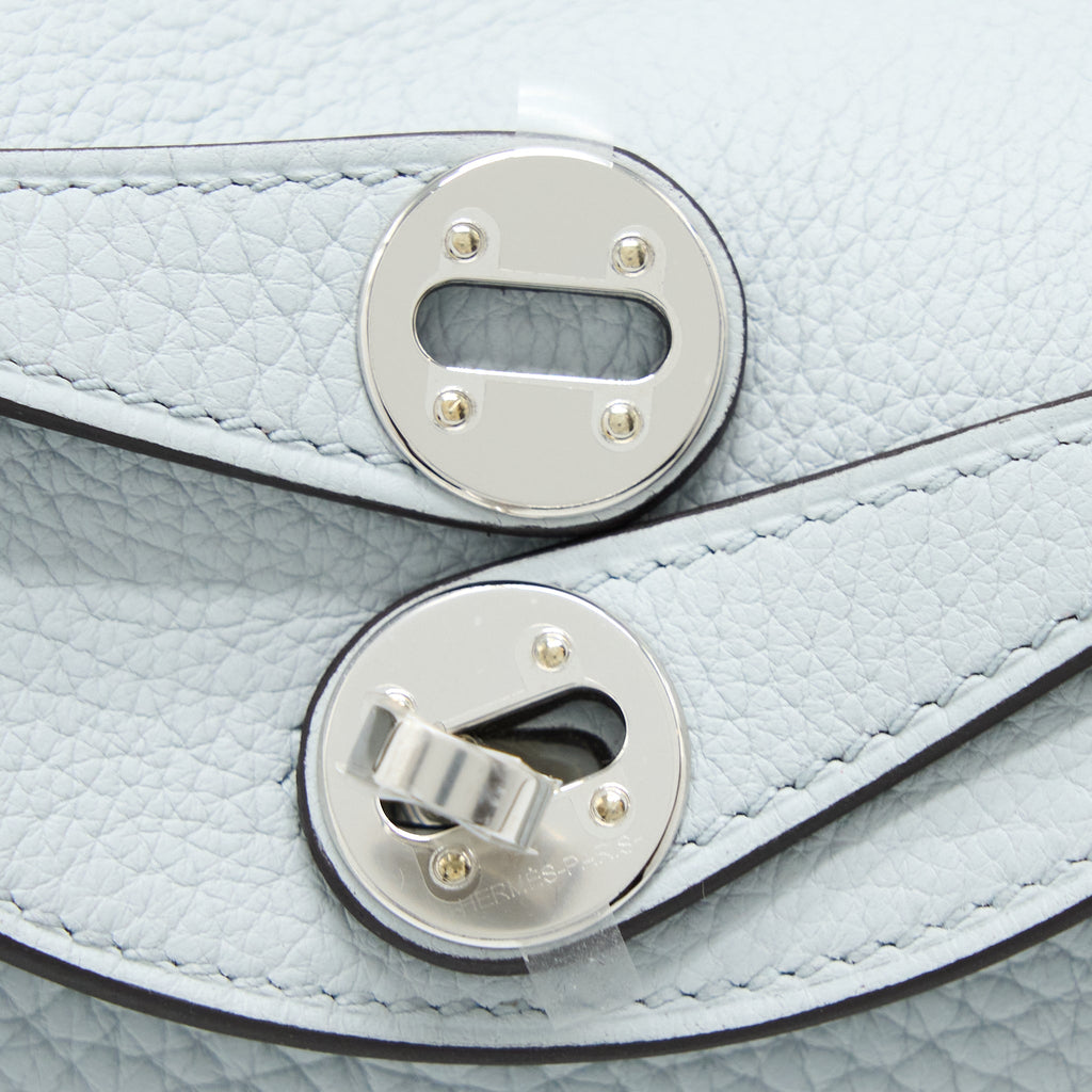HERMES MINI LINDY CLEMENCE BLUE PALE SHW