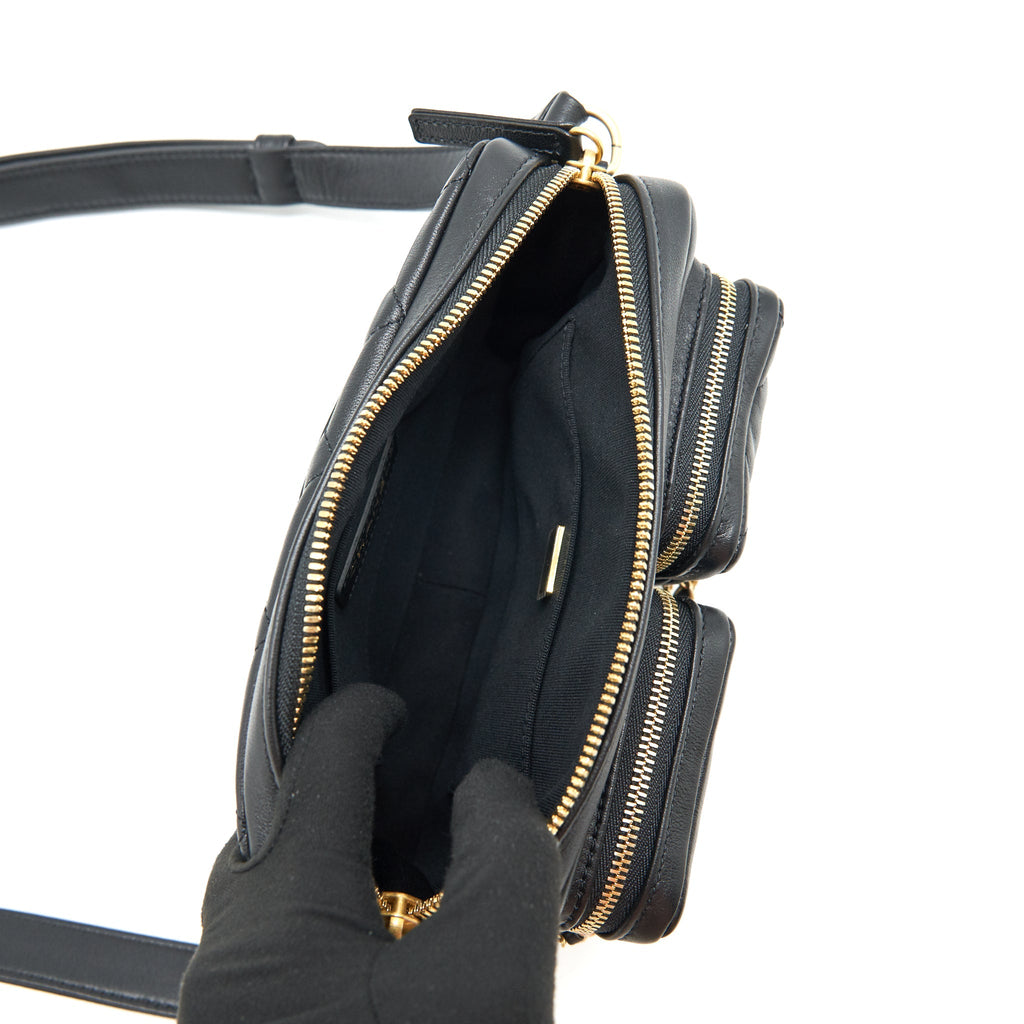 CHANEL 22C CAMERA BAG CALFSKIN BLACK GHW