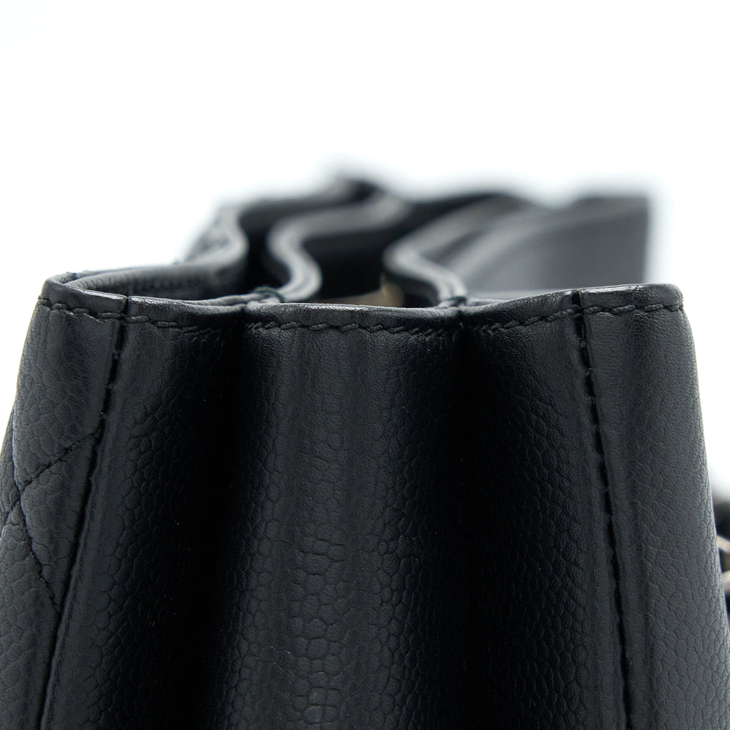 CHANEL URBAN COMPANION TOTE BAG CAVIAR BLACK RUTHENIUM HARDWARE