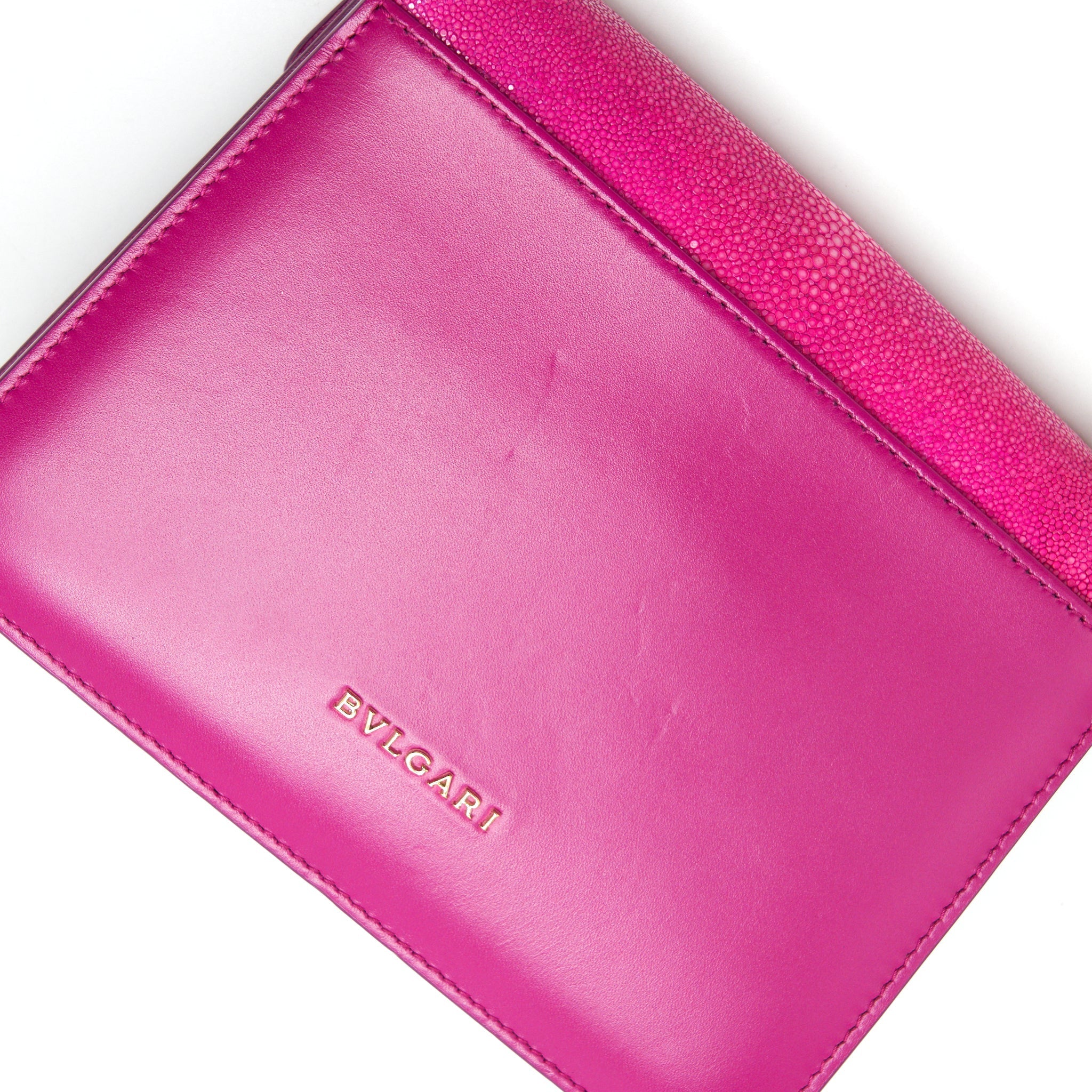 BVLGARI SERPENTI FOREVER CROSSBODY BAG CARMINE JASPER GALUCHAT SKIN AND SMOOTH CALF LEATHER