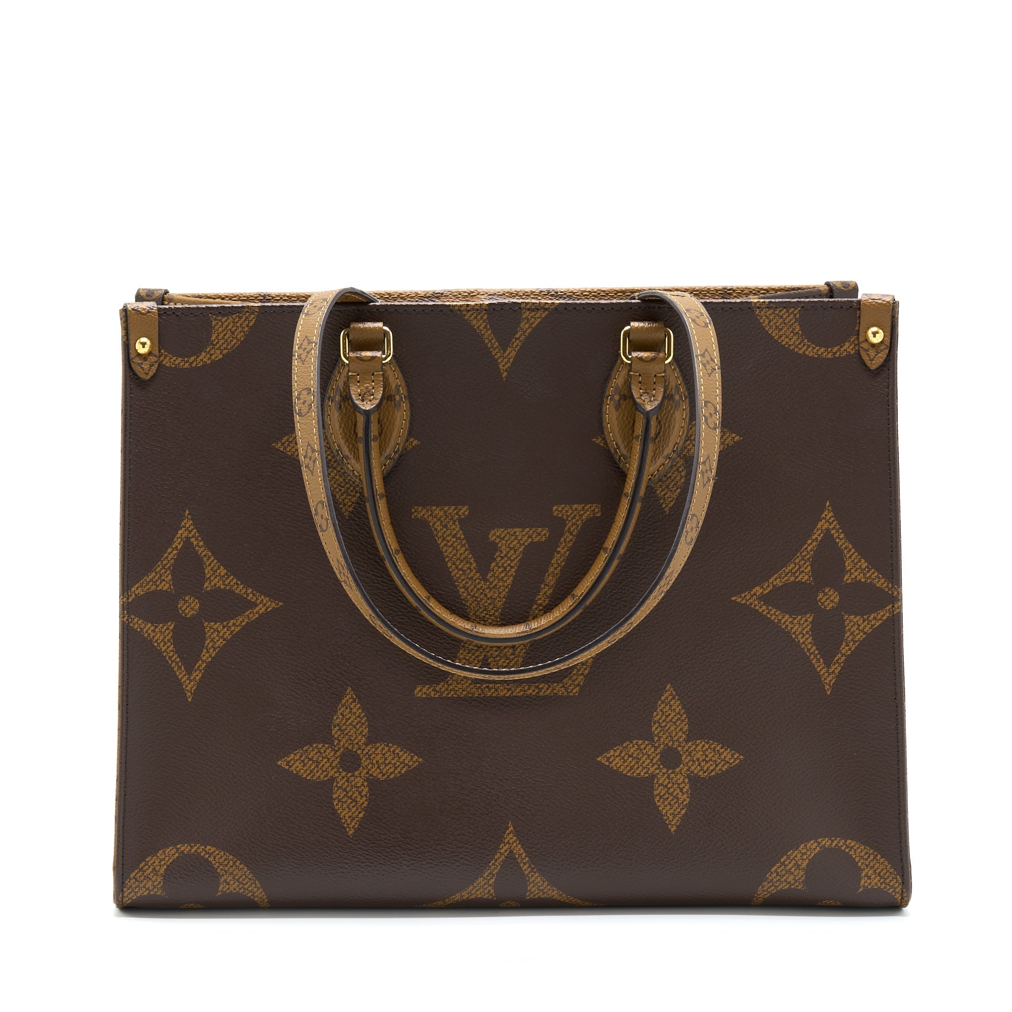 LOUIS VUITTON ON THE GO MM MONOGRAM REVERSE CANVAS GHW