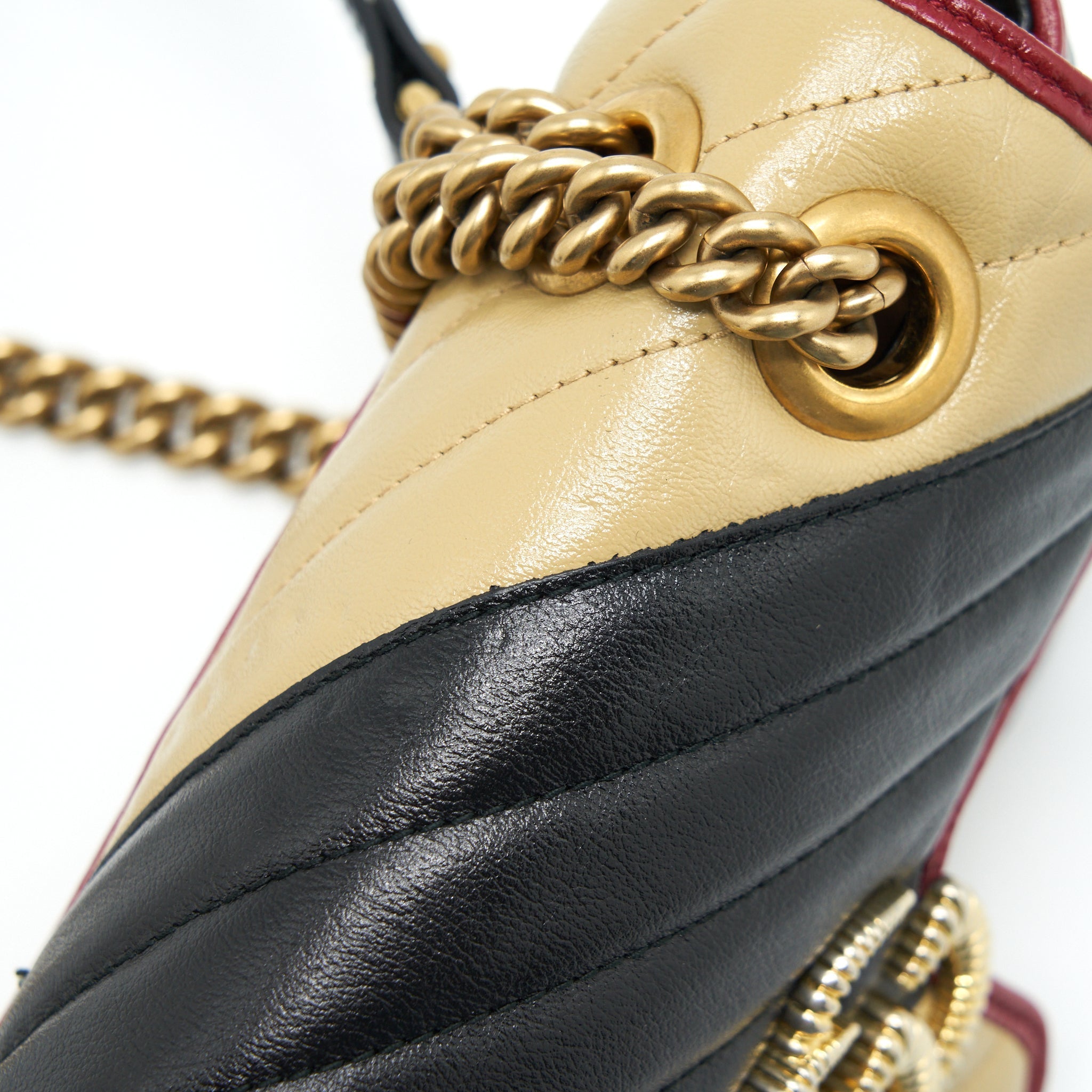 GUCCI MINI GG MARMONT FLAP BAG LIMITED EDITION MULTICOLOR GHW