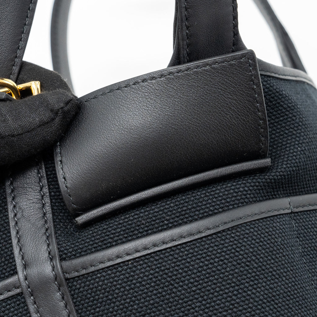 HERMES PICOTIN CARGO 18 LOCK BAG SWIFT / TOILE CANVAS BLACK GHW