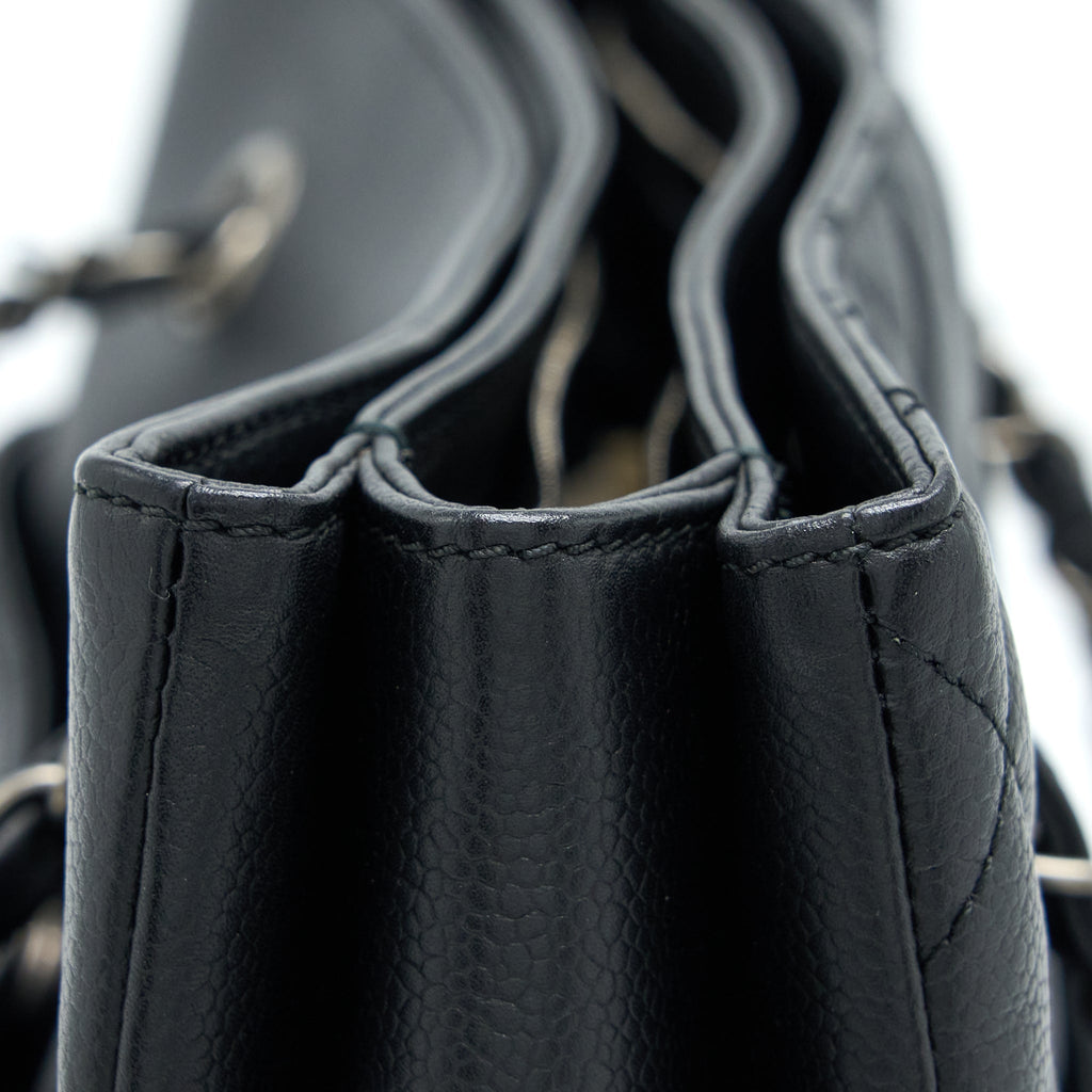 CHANEL URBAN COMPANION TOTE BAG CAVIAR BLACK RUTHENIUM HARDWARE
