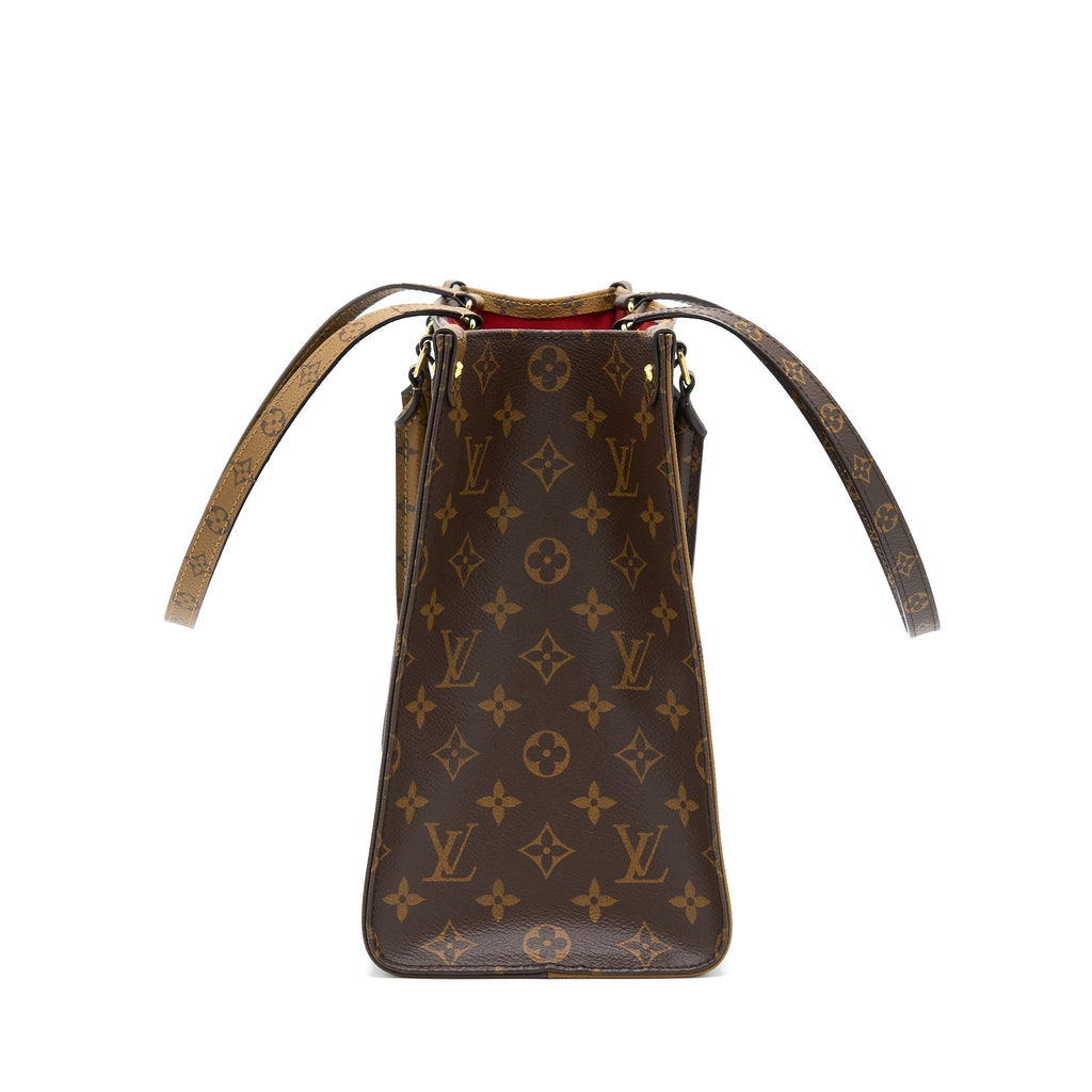LOUIS VUITTON ON THE GO MM MONOGRAM REVERSE CANVAS GHW