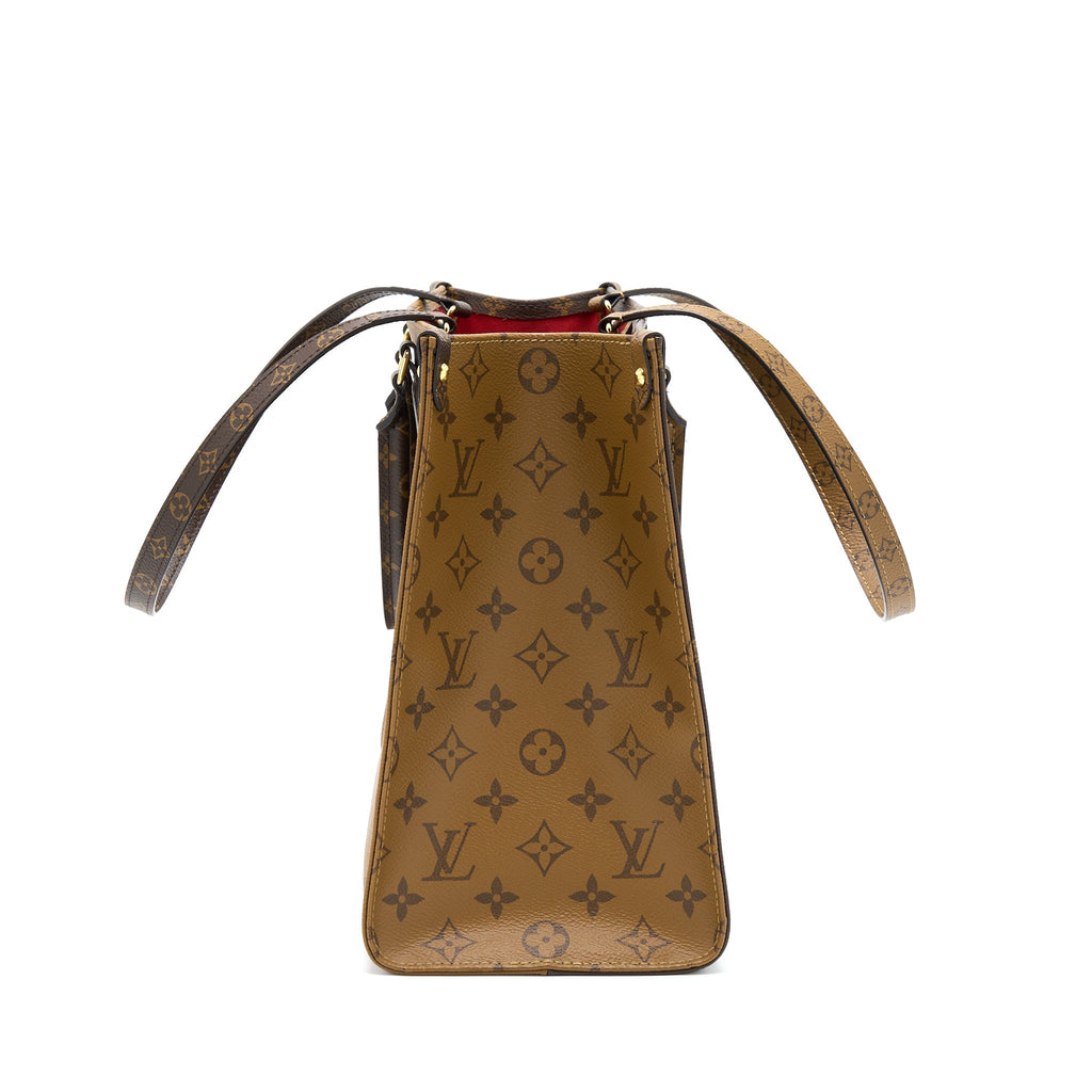LOUIS VUITTON ON THE GO MM MONOGRAM REVERSE CANVAS GHW