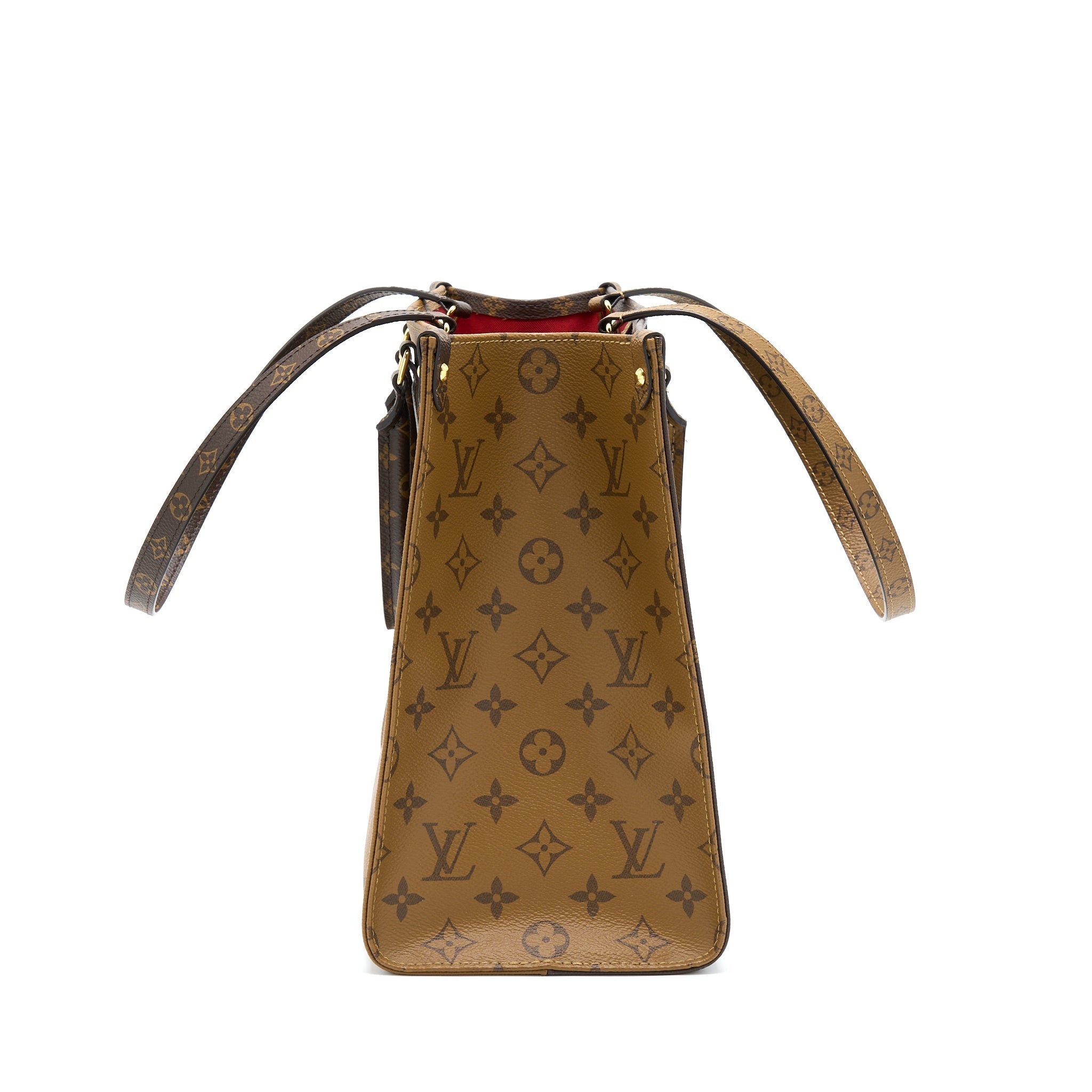 LOUIS VUITTON ON THE GO MM MONOGRAM REVERSE CANVAS GHW