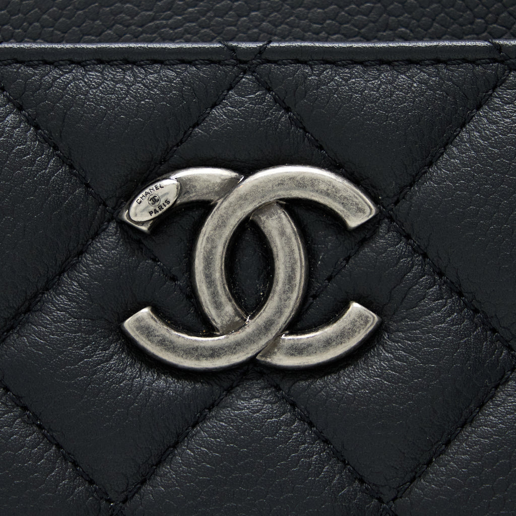 CHANEL URBAN COMPANION TOTE BAG CAVIAR BLACK RUTHENIUM HARDWARE