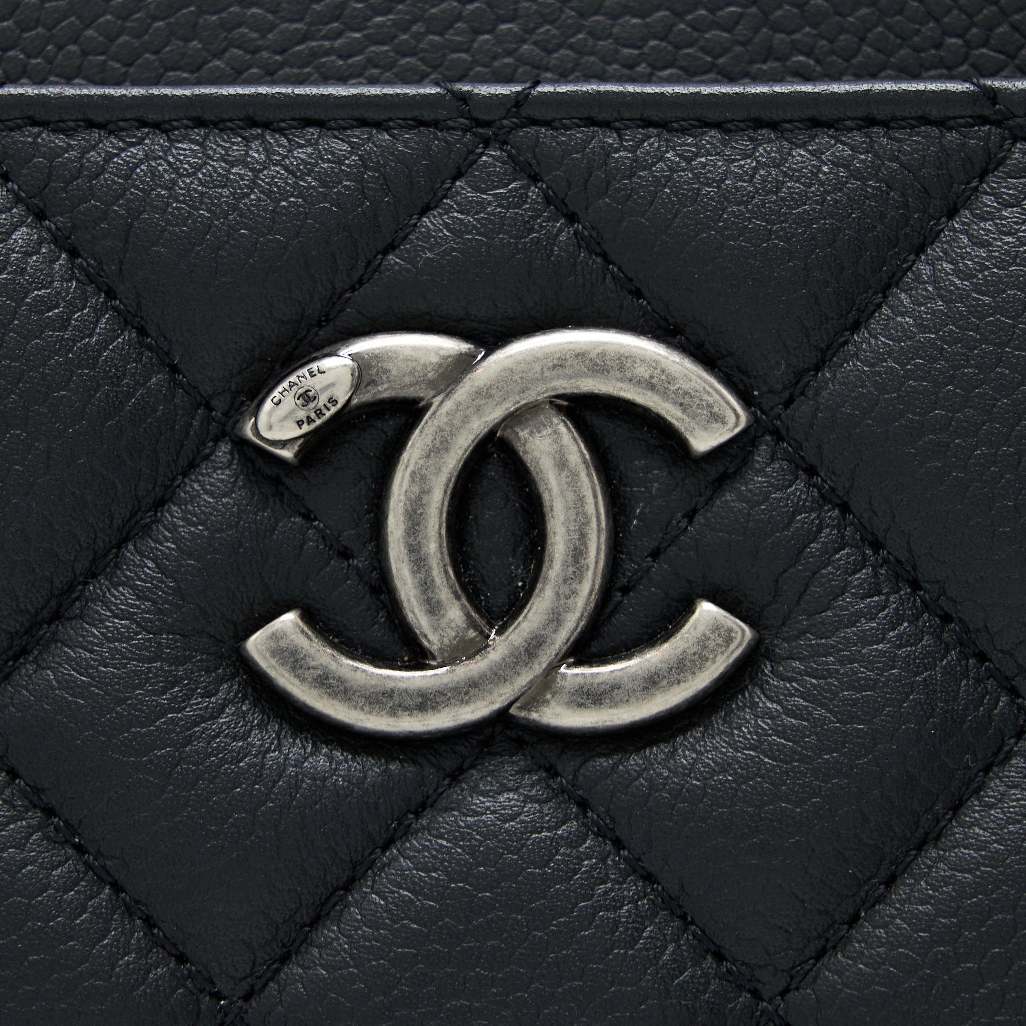 CHANEL URBAN COMPANION TOTE BAG CAVIAR BLACK RUTHENIUM HARDWARE