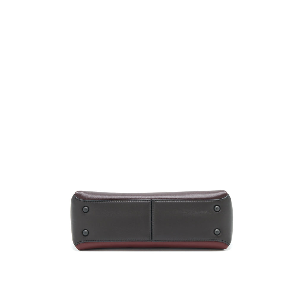 BOTTEGA VENETA PIAZZA TOP HANDLE BAG BURGUNDY