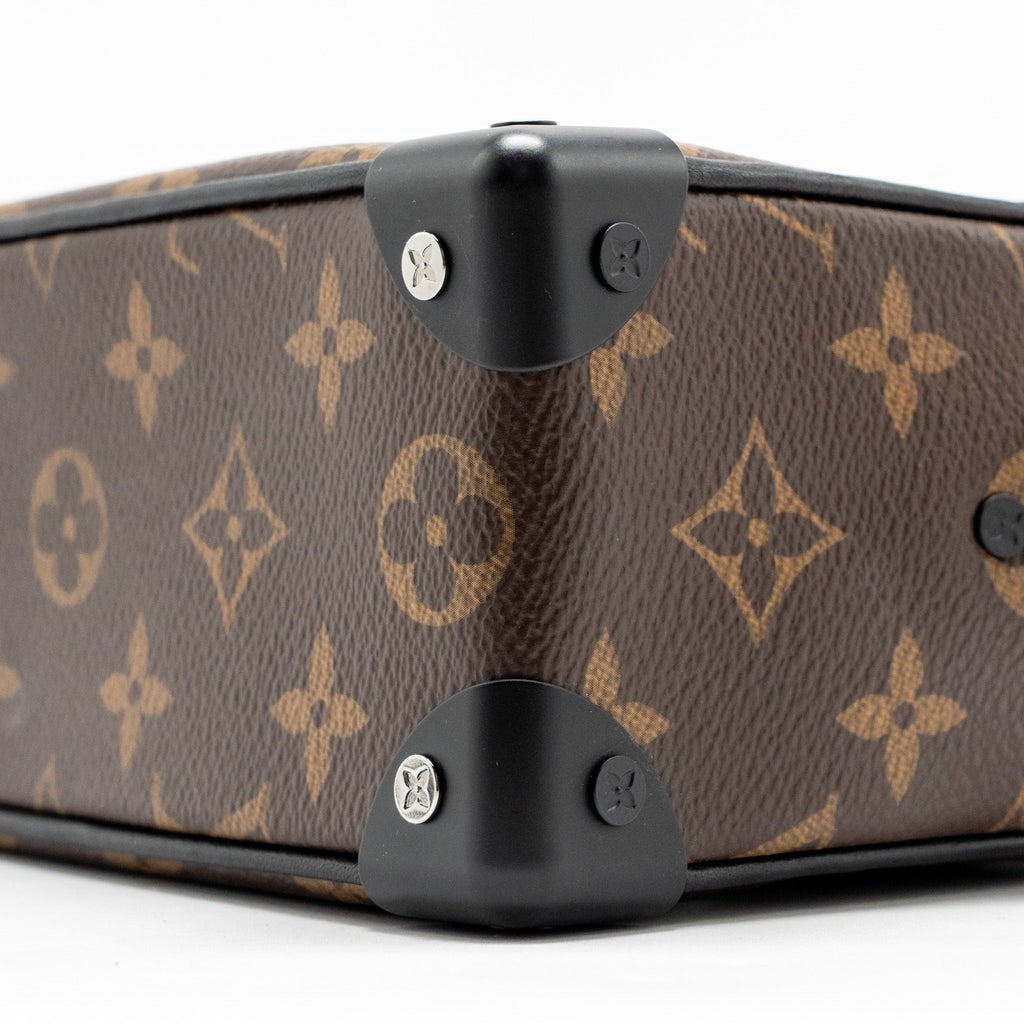 LOUIS VUITTON MINI SOFT TRUNK MONOGRAM CANVAS MARA-BLACK/ORANGE HARDWARE