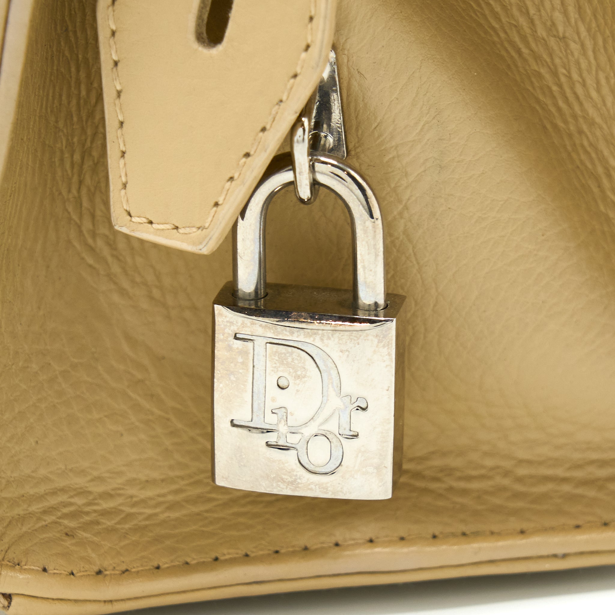 DIOR VINTAGE LADY DIOR LONG CUIR CALFSKIN BEIGE SHW