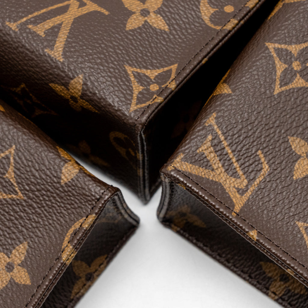 LOUIS VUITTON TRIO TOILET POUCH MONOGRAM CANVAS GHW