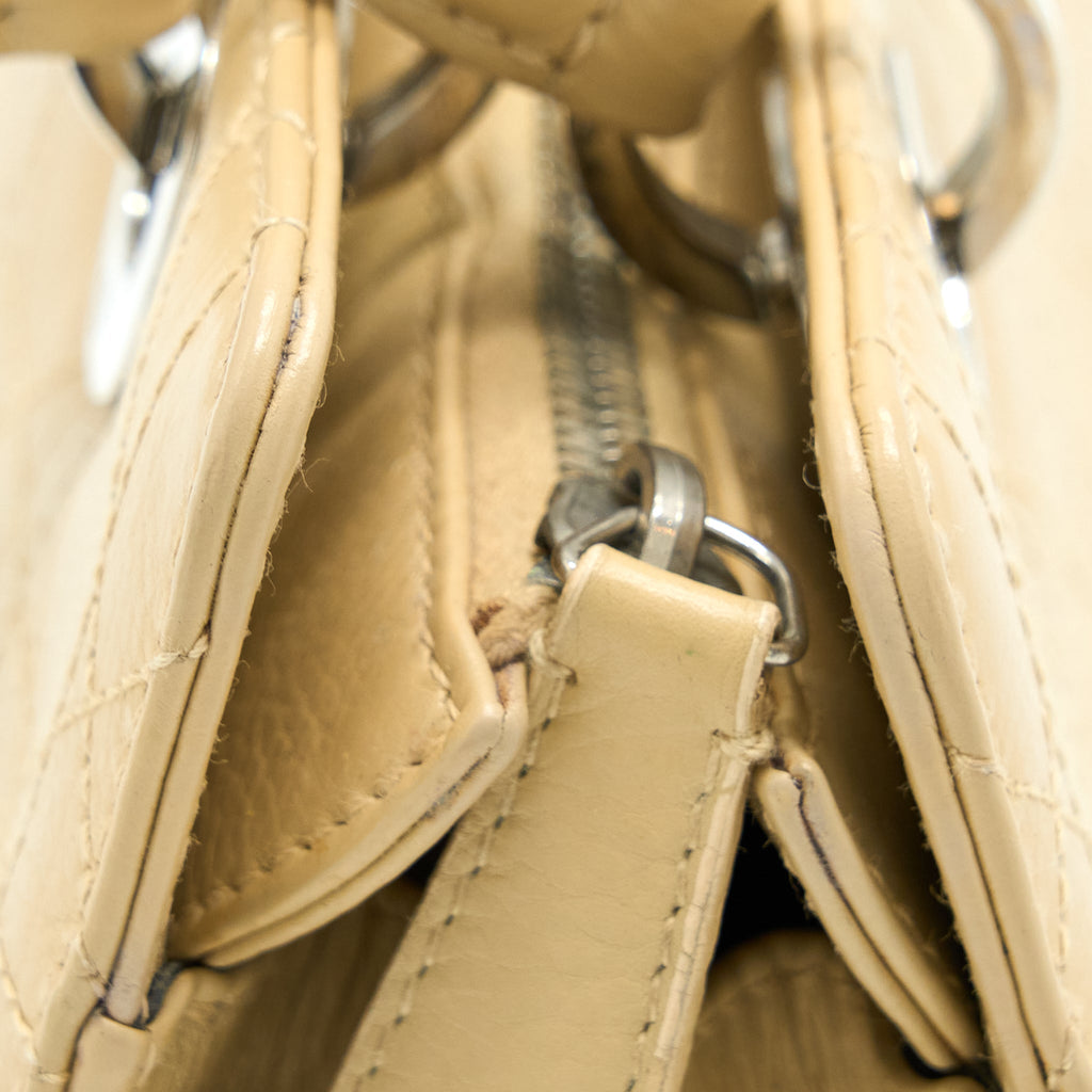DIOR VINTAGE LADY DIOR LONG CUIR CALFSKIN BEIGE SHW