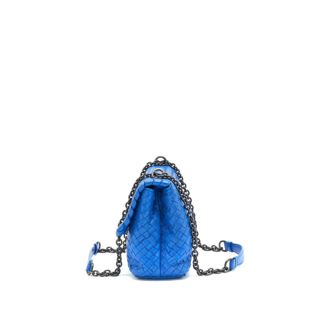BOTTEGA VENETA OLYMPIA BAG SMALL BLUE