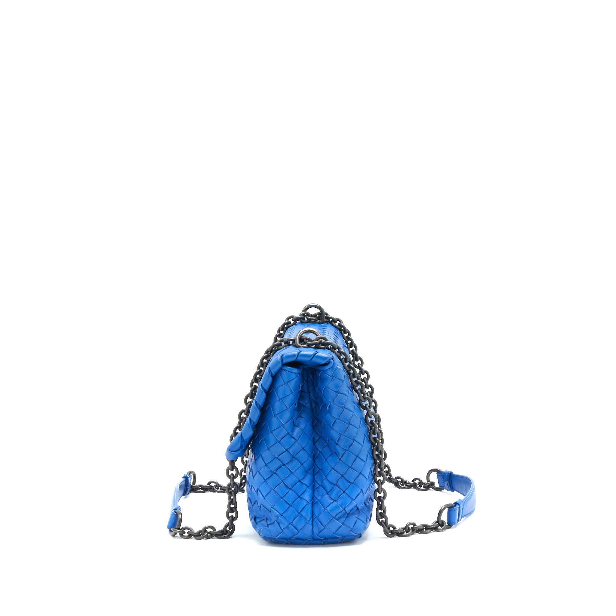 BOTTEGA VENETA OLYMPIA BAG SMALL BLUE