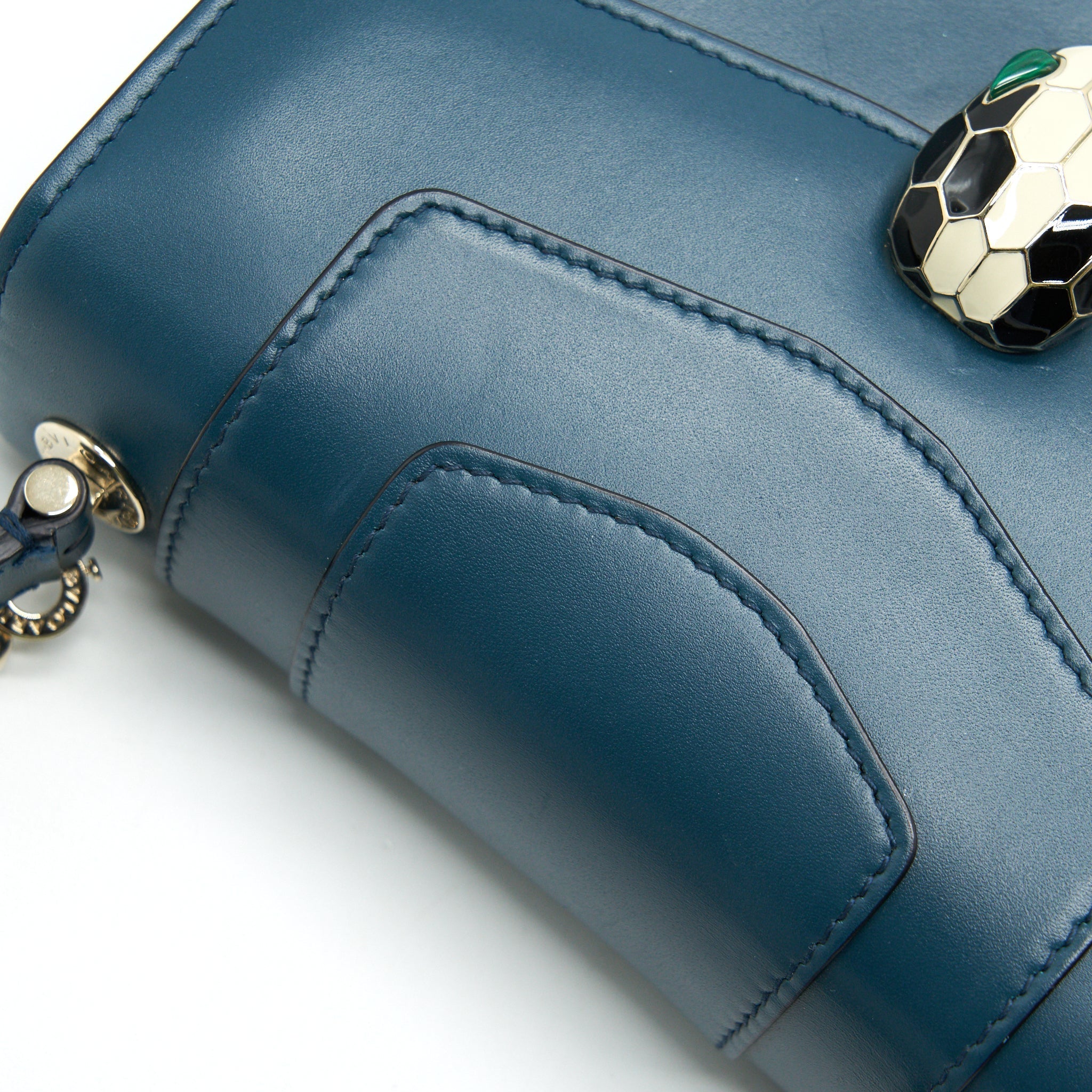 BVLGARI SERPENTI FOREVER TOP HANDLE BAG DARK GREEN