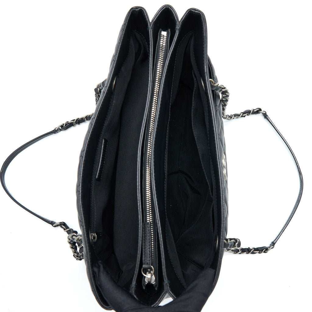 CHANEL URBAN COMPANION TOTE BAG CAVIAR BLACK RUTHENIUM HARDWARE