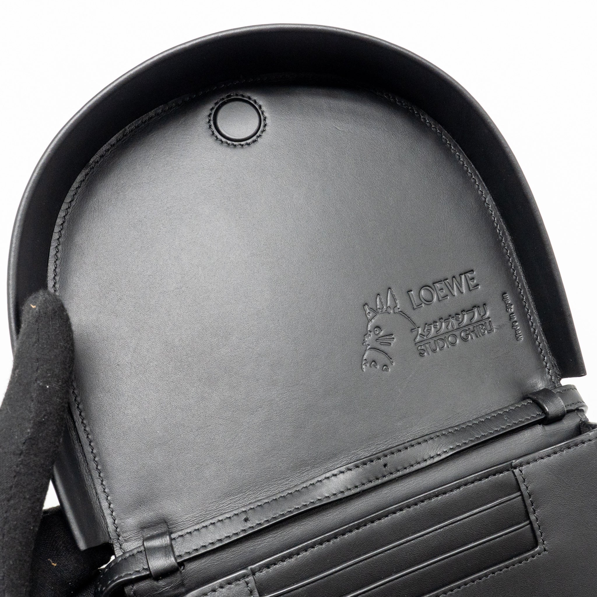 LOEWE X SPIRITED AWAY KAONASHI MINI HEEL POUCH CALFSKIN BLACK SHW