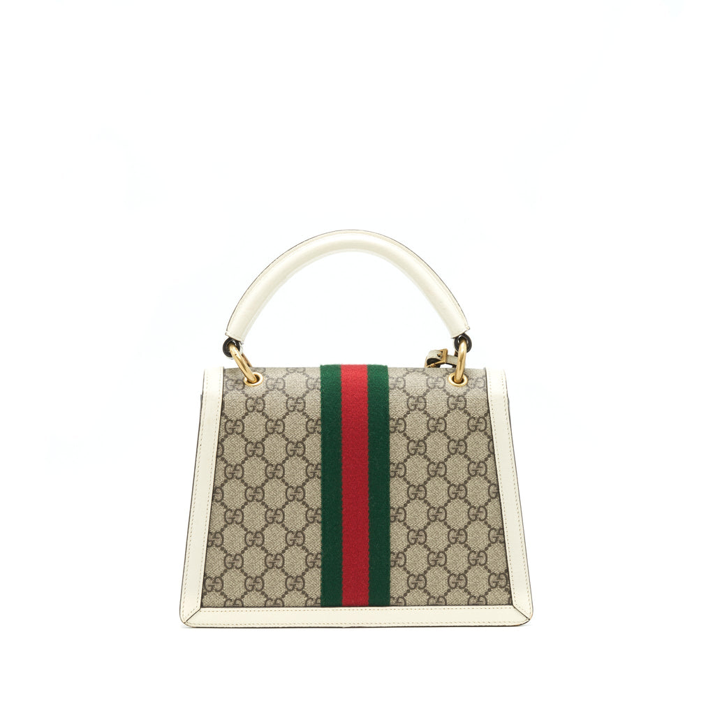 GUCCI QUEEN MARGRATE TOP HANDLE BAG GG SUPREME COATED CANVAS