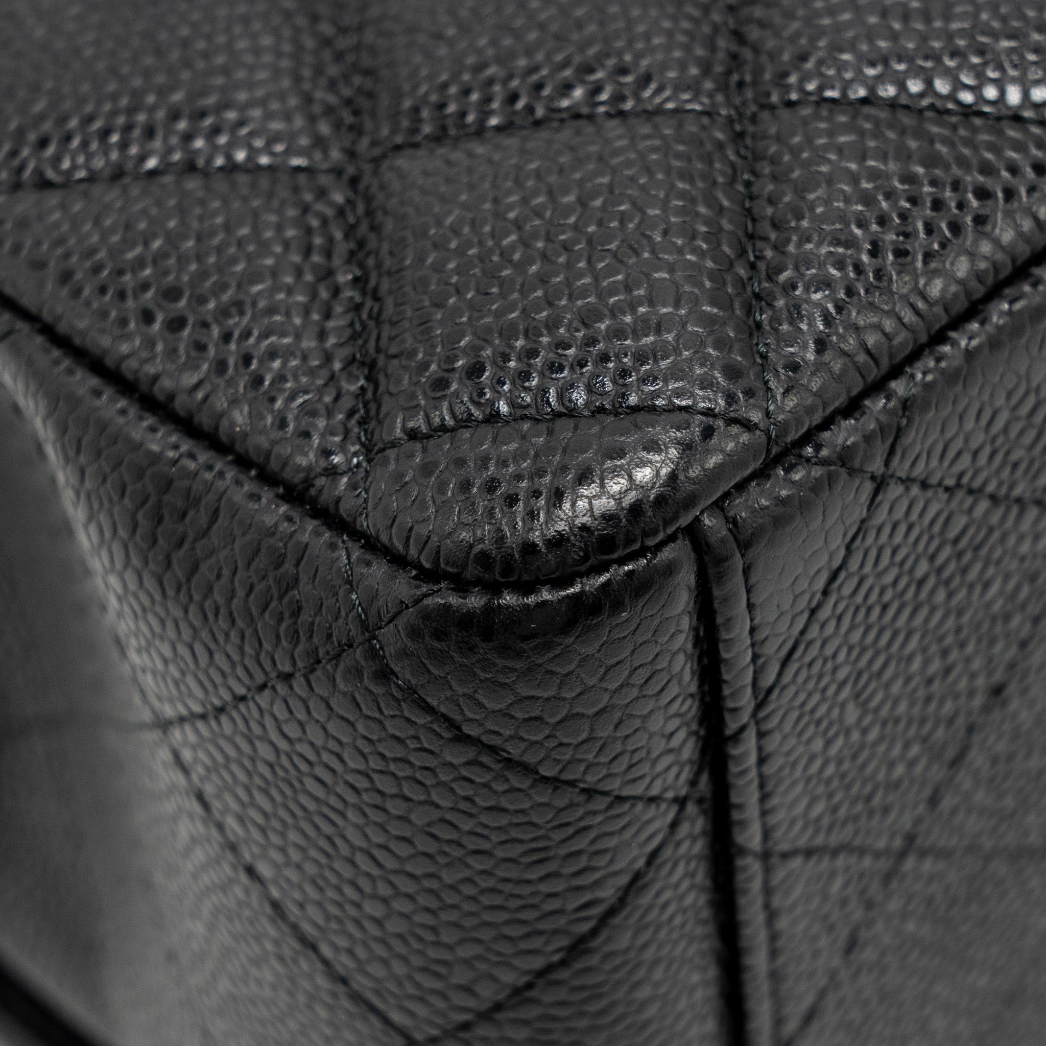 CHANEL MAXI CLASSIC DOUBLE FLAP BAG CAVIAR BLACK SHW