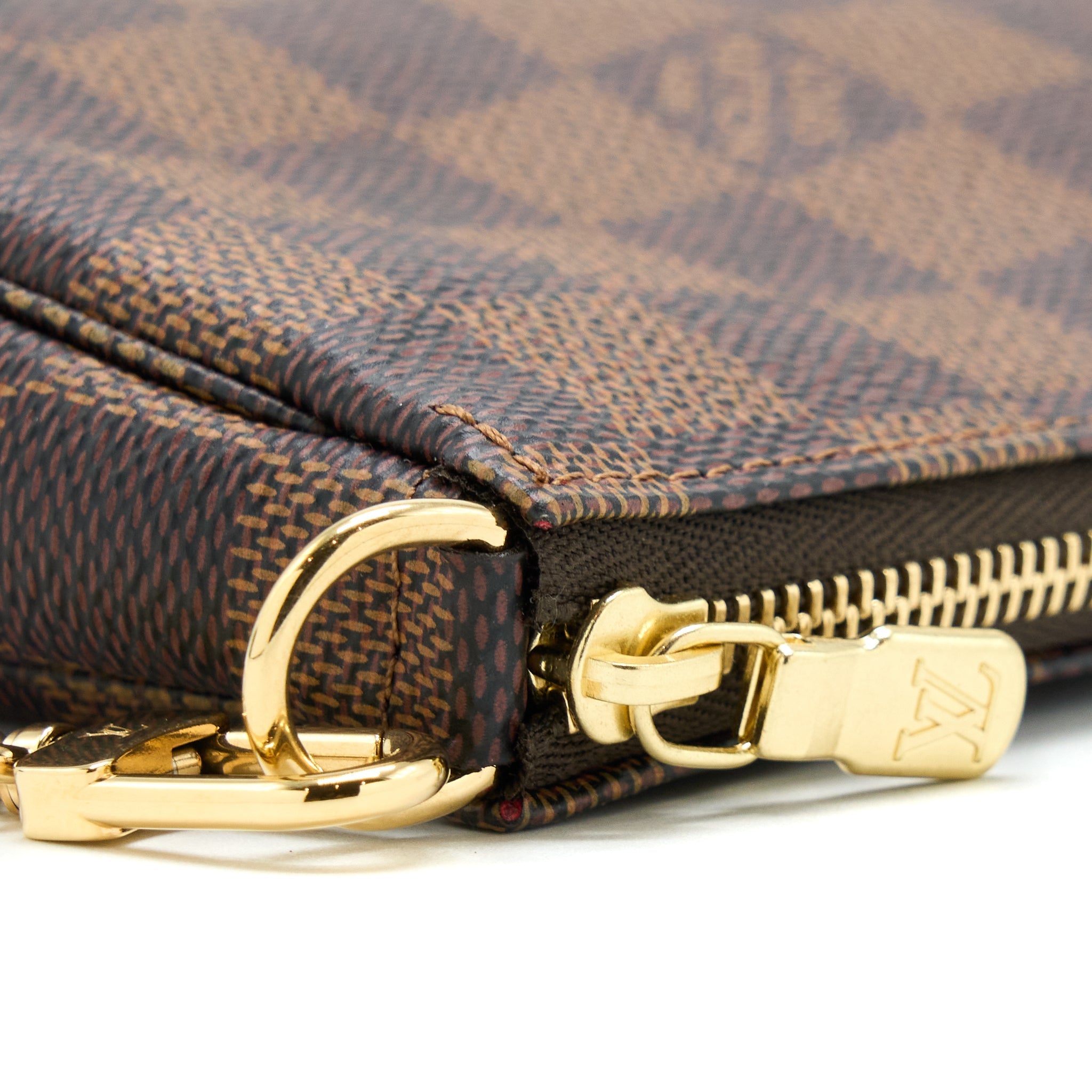 LOUIS VUITTON MINI POCHETTE ACCESSORIES DAMIER EBENE GHW