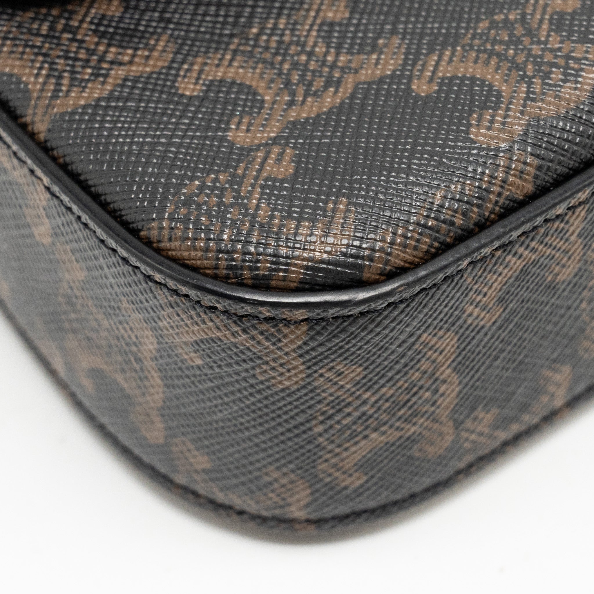 CELINE TRIOMPHE SHOULDER BAG TRIOMPHE CANVAS/CALFSKIN TAN GHW