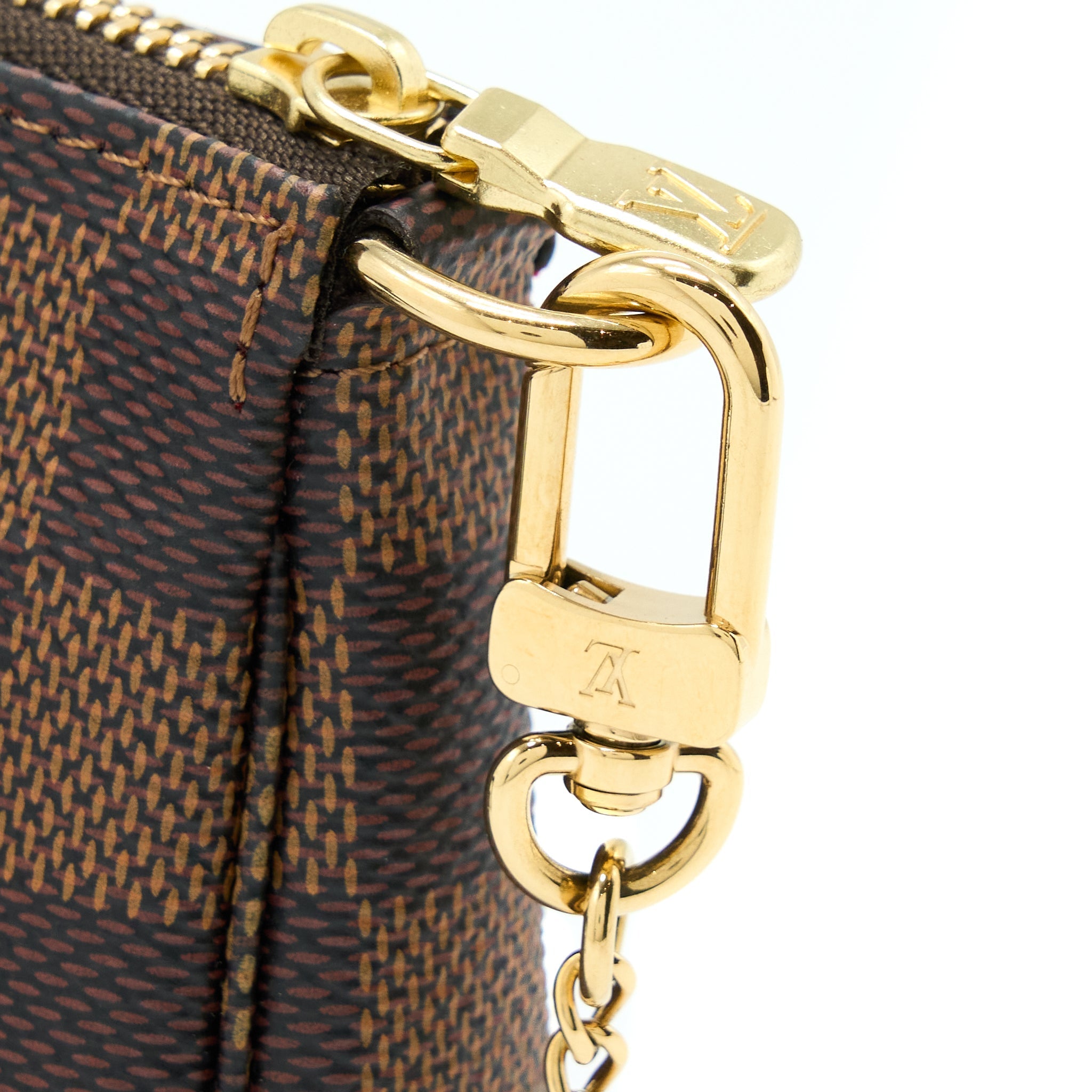 LOUIS VUITTON MINI POCHETTE ACCESSORIES DAMIER EBENE GHW