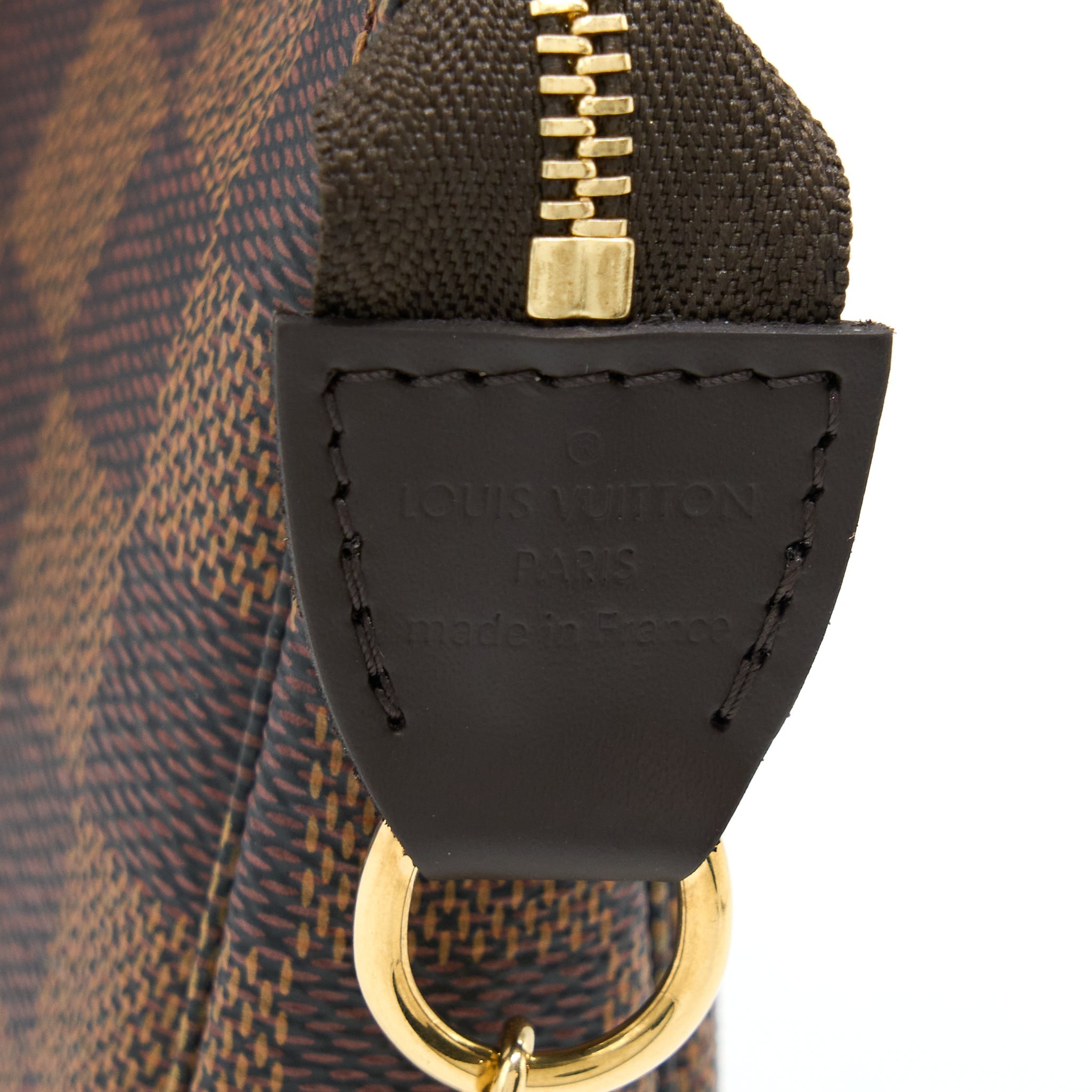 LOUIS VUITTON MINI POCHETTE ACCESSORIES DAMIER EBENE GHW