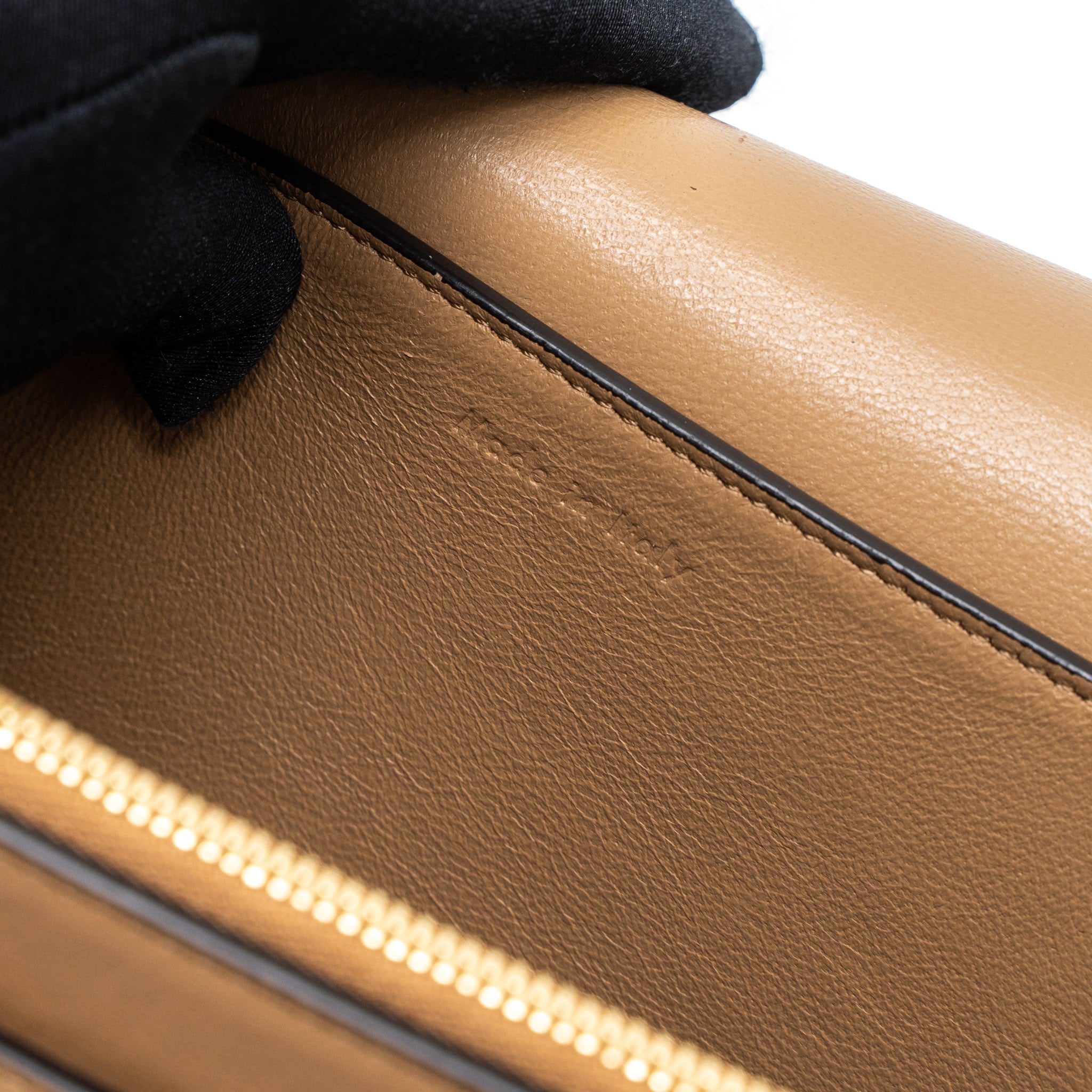CELINE FRAME BAG CALFSKIN CREAM/BROWN BRUSHED GHW