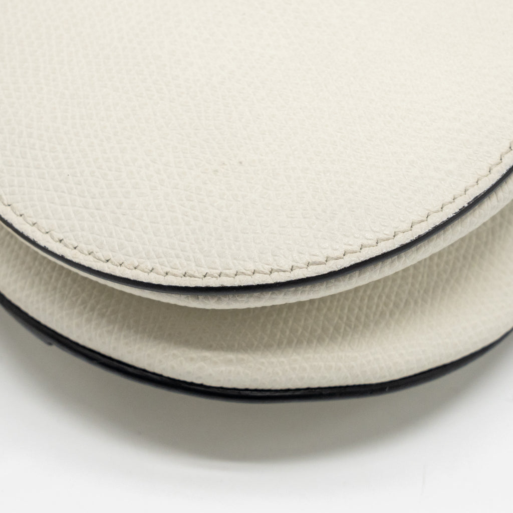 DIOR MINI SADDLE BAG CALFSKIN WHITE GHW