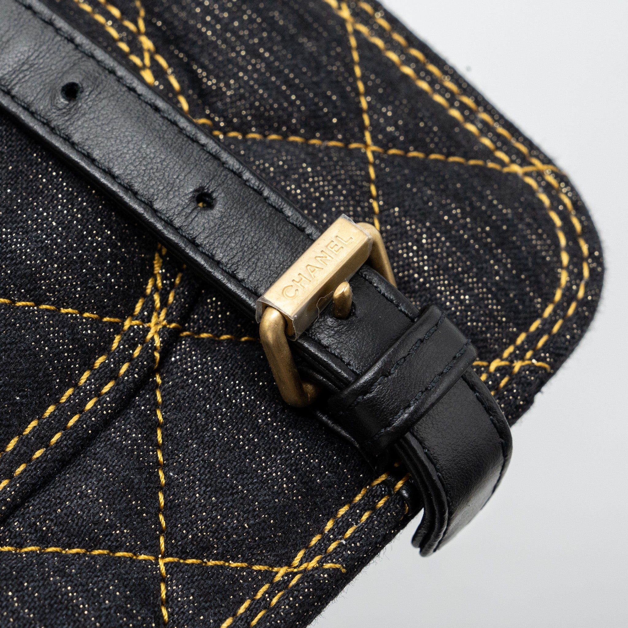 CHANEL 23S FLAP BACKPACK DENIM DARK BLUE BRUSHED GHW (MICROCHIP)