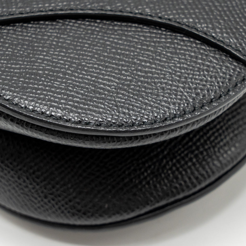 DIOR MINI SADDLE BAG CALFSKIN BLACK GHW