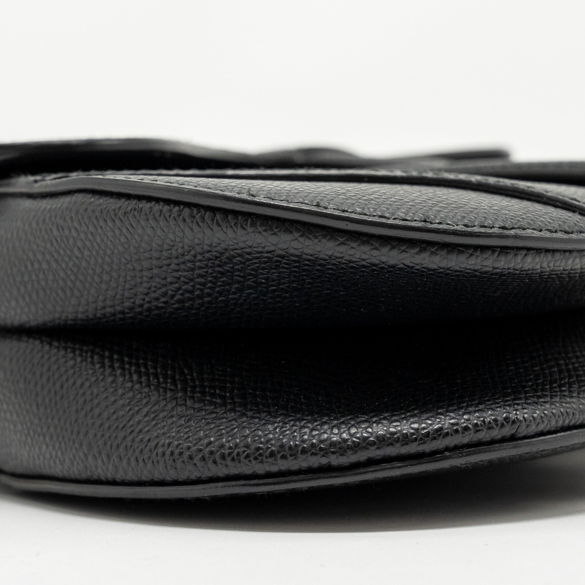 DIOR MINI SADDLE BAG CALFSKIN BLACK GHW