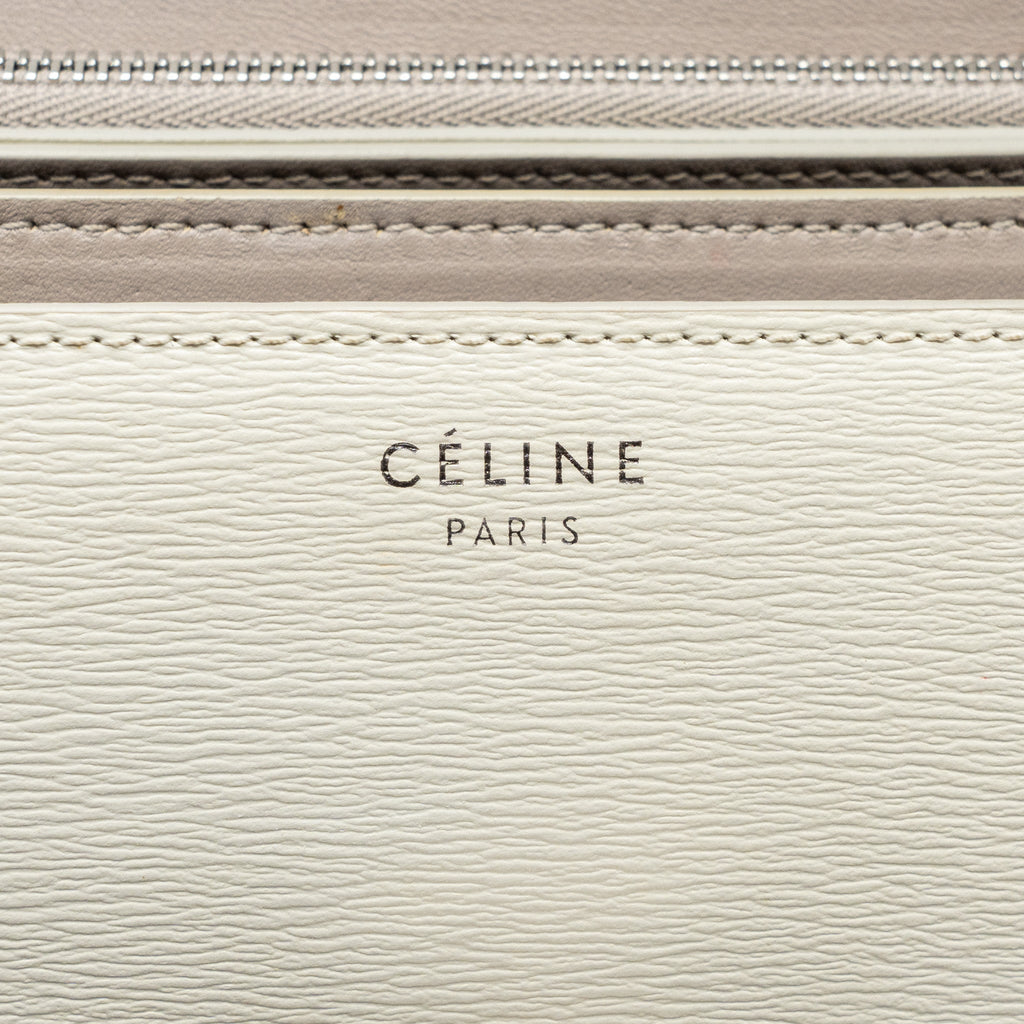 CELINE MEDIUM CLASSIC BOX BAG CALFSKIN WHITE SHW