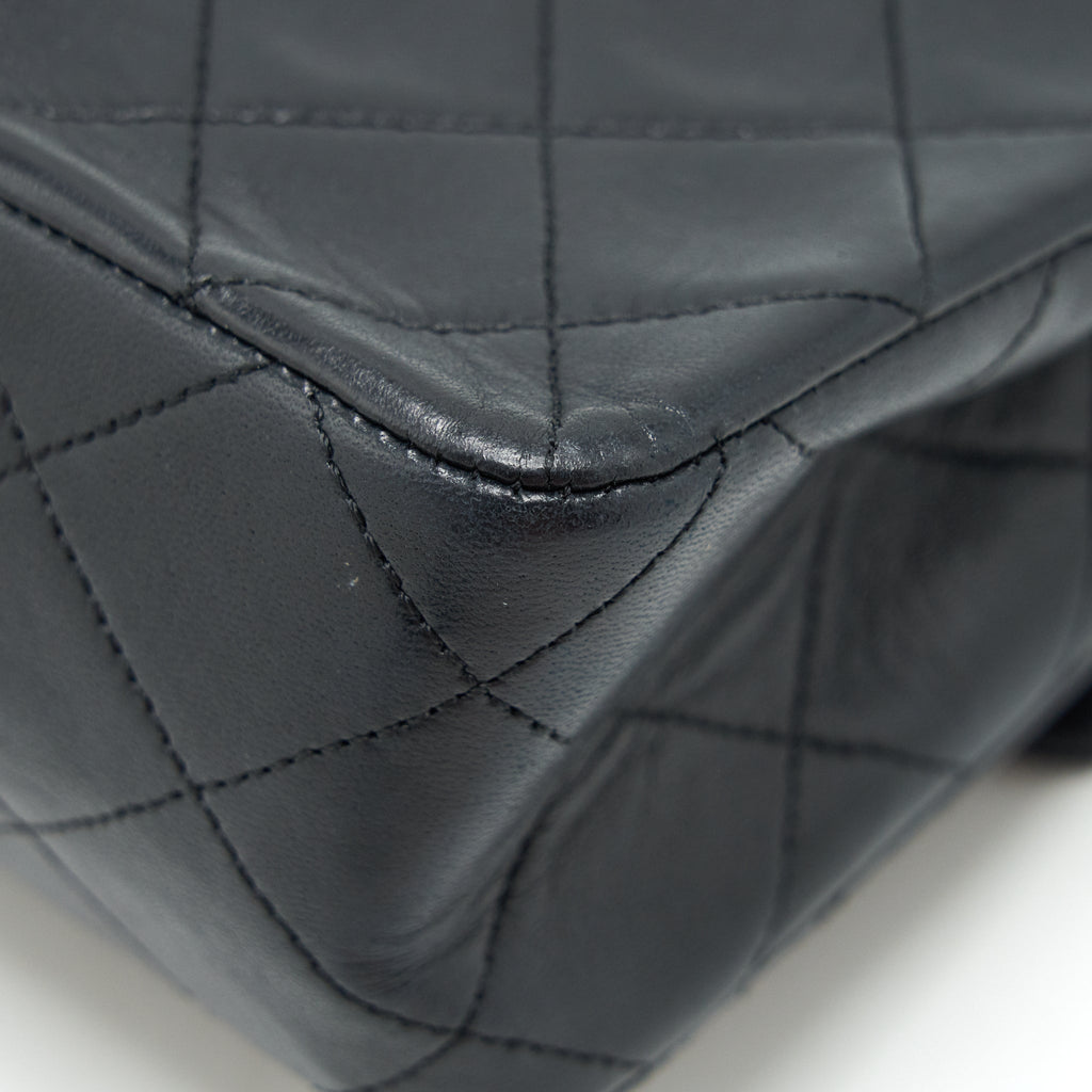 CHANEL VINTAGE SMALL FLAP BAG LAMBSKIN BLACK GHW