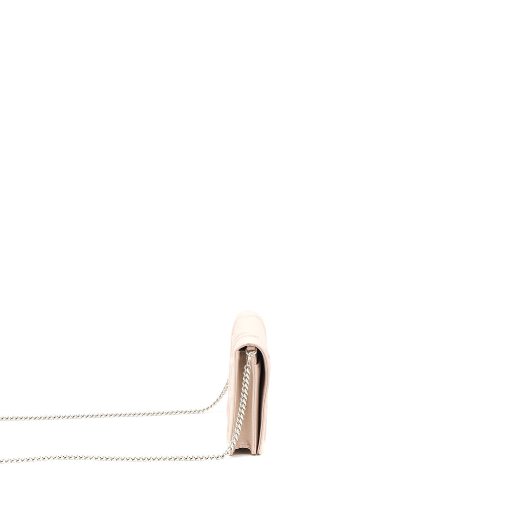 DIOR DIORAMA WALLET ON CHAIN CALFSKIN LIGHT PINK SHW