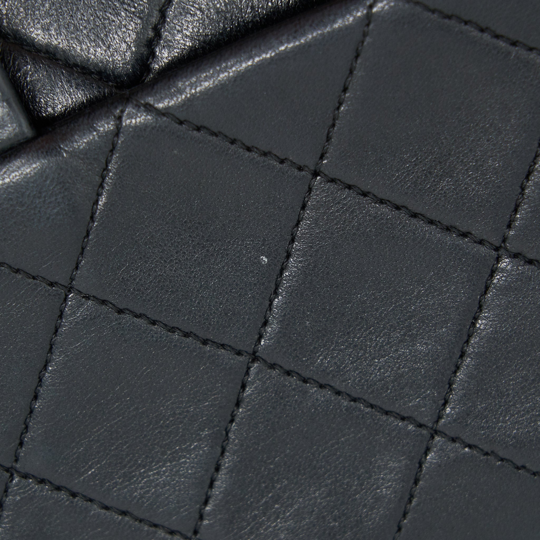 CHANEL VINTAGE SMALL FLAP BAG LAMBSKIN BLACK GHW