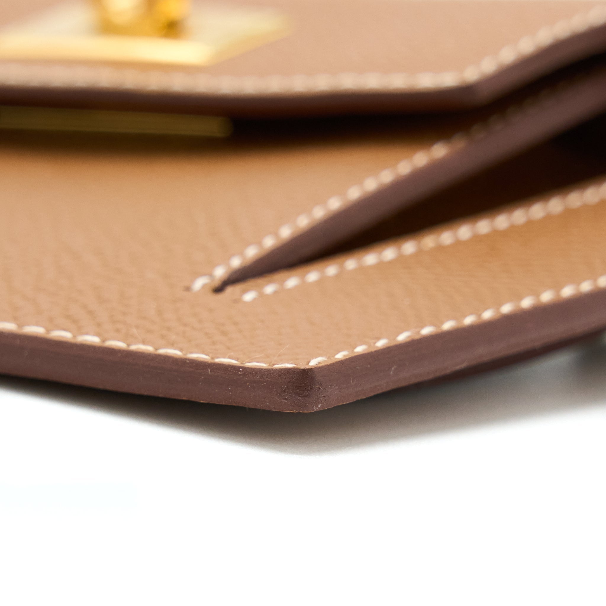 HERMES KELLY POCKET COMPACT EPSOM GOLD GHW