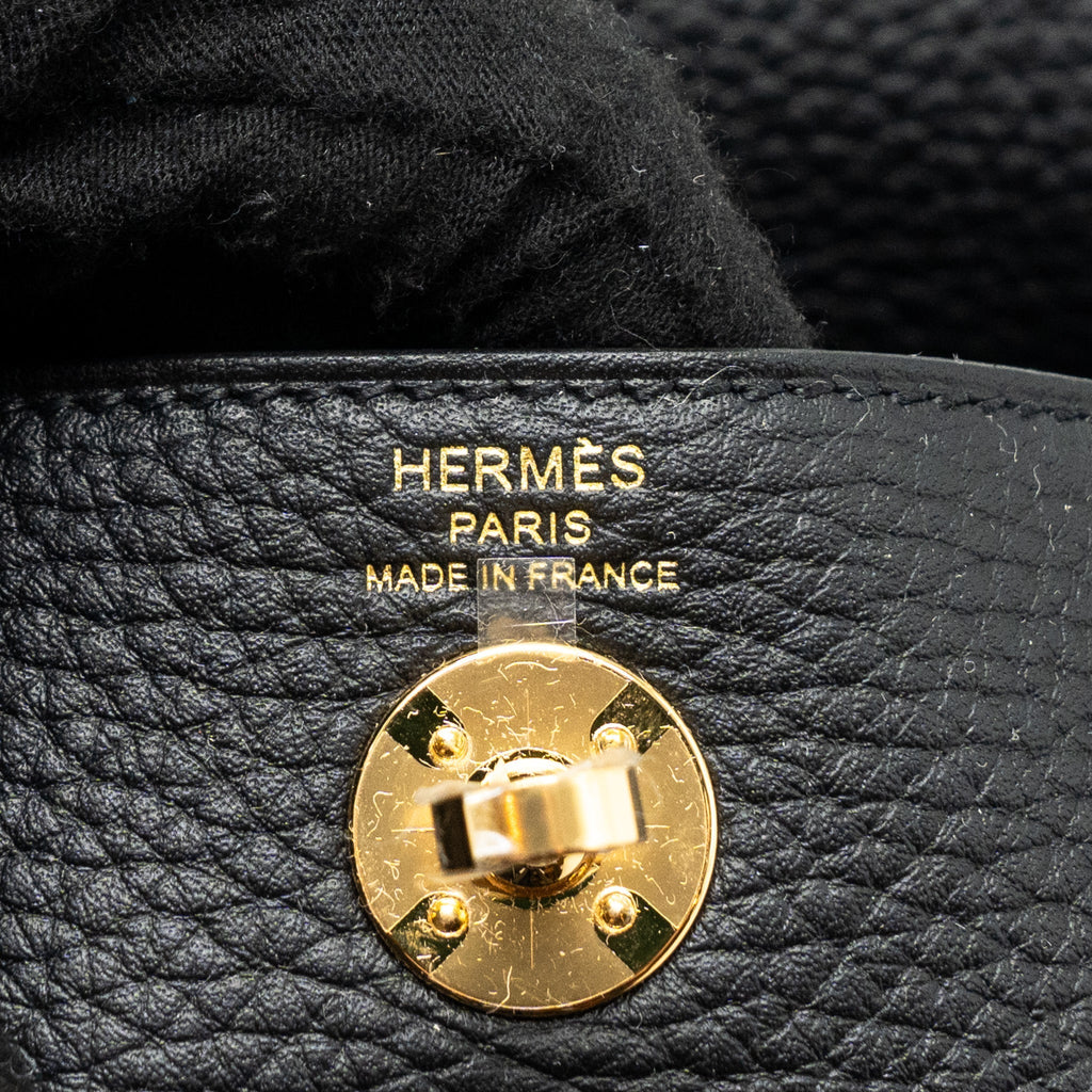 HERMES MINI LINDY CLEMENCE BLACK GHW