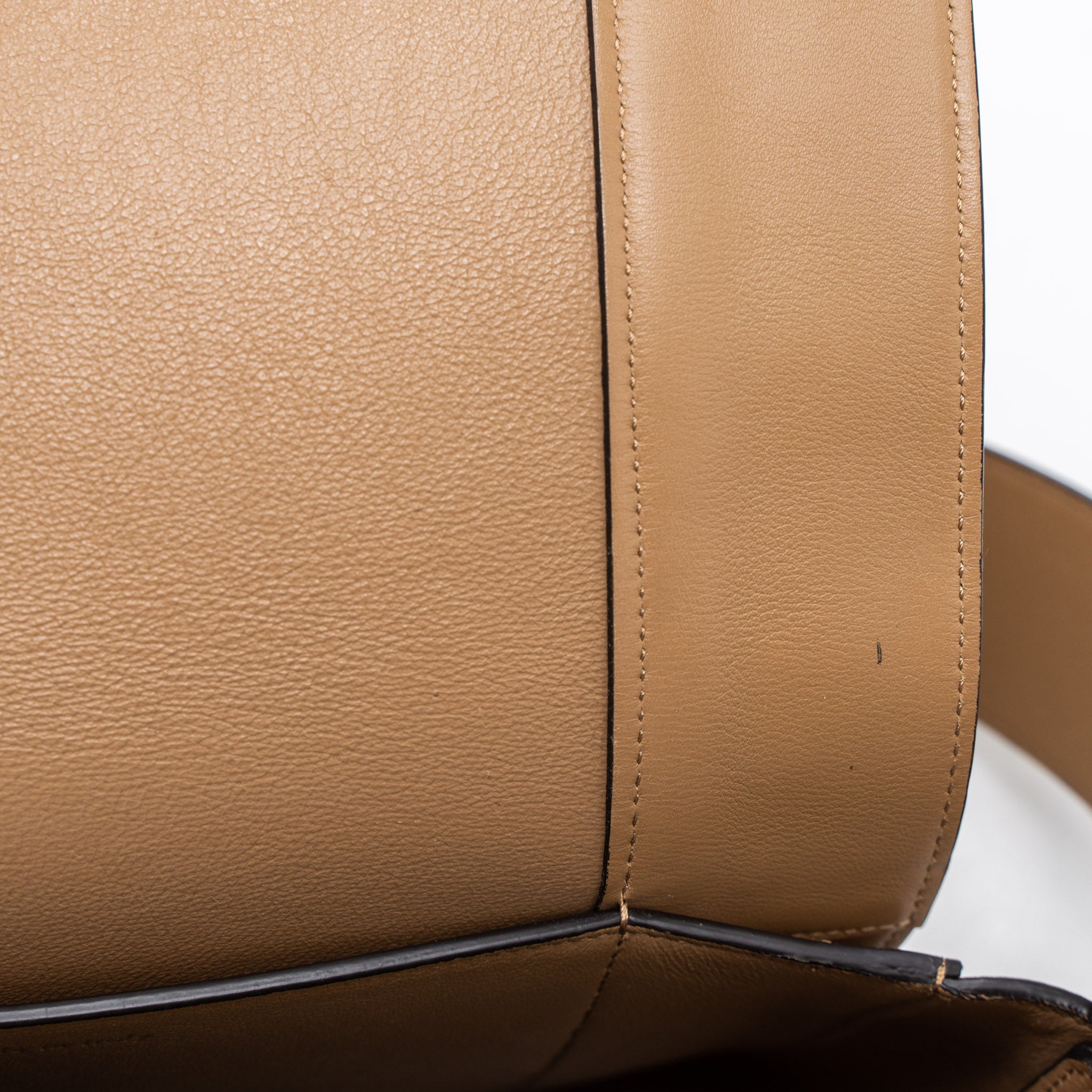 CELINE FRAME BAG CALFSKIN CREAM/BROWN BRUSHED GHW