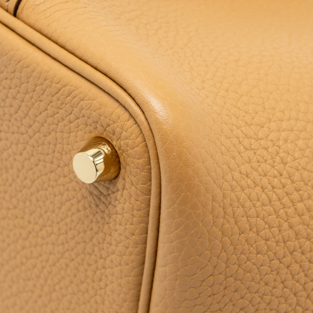 HERMES PICOTIN 18 LOCK BAG CLEMENCE 4B BISCUIT GHW