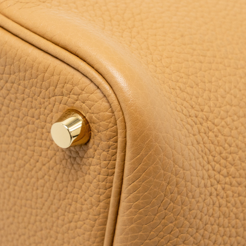 HERMES PICOTIN 18 LOCK BAG CLEMENCE 4B BISCUIT GHW