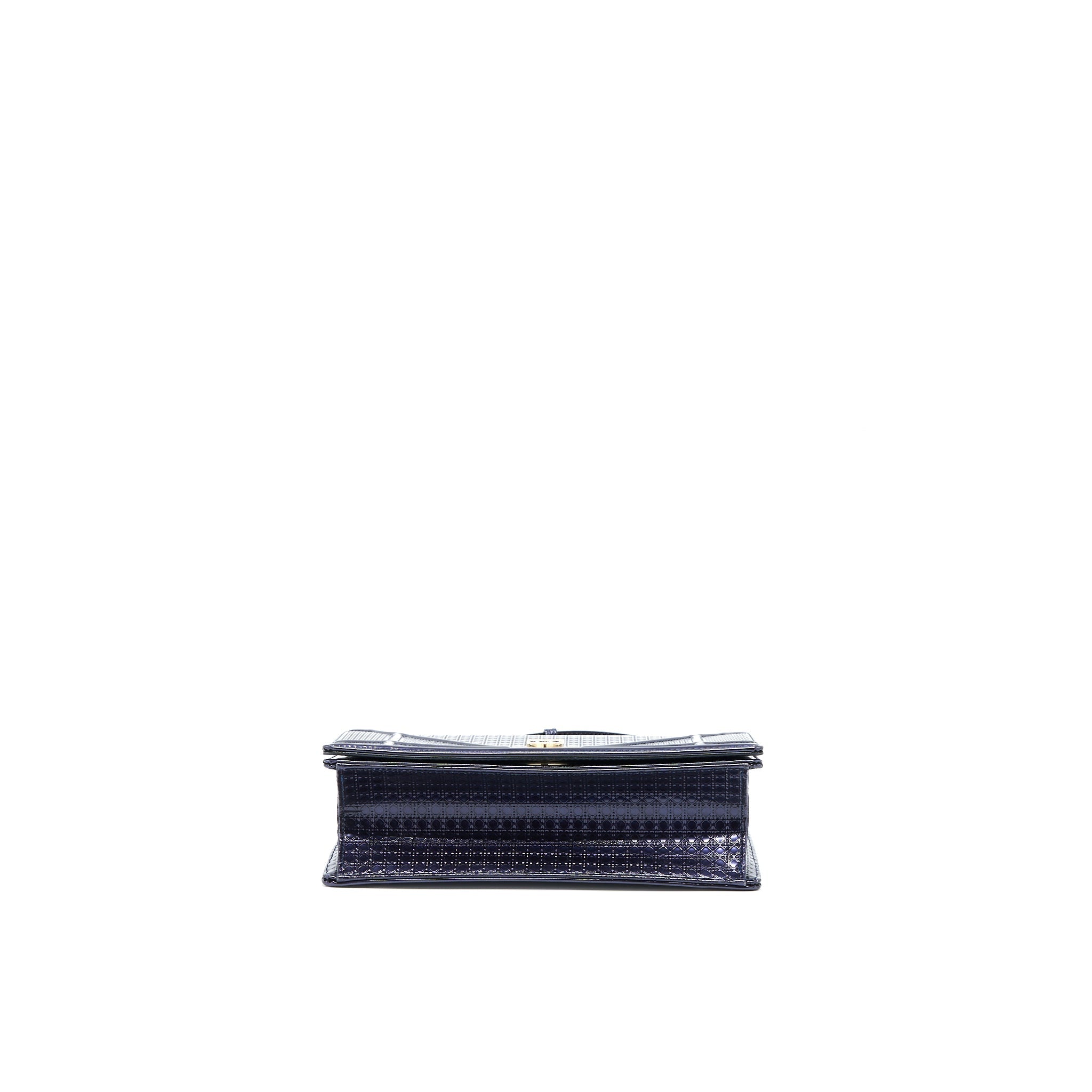 DIOR MEDIUM DIORAMA CALFSKIN METALLIC NAVY LGHW