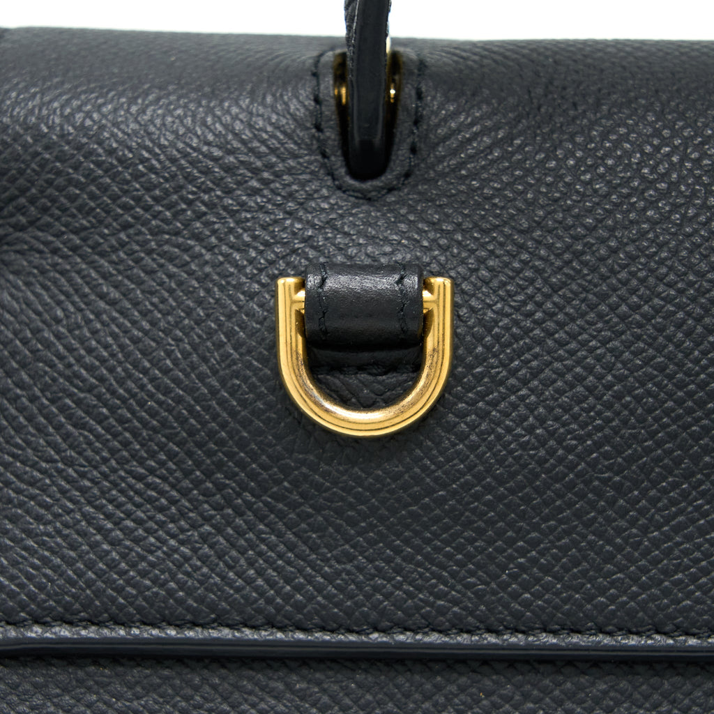 CELINE MINI BELT BAG GRAINED CALFSKIN BLACK GHW