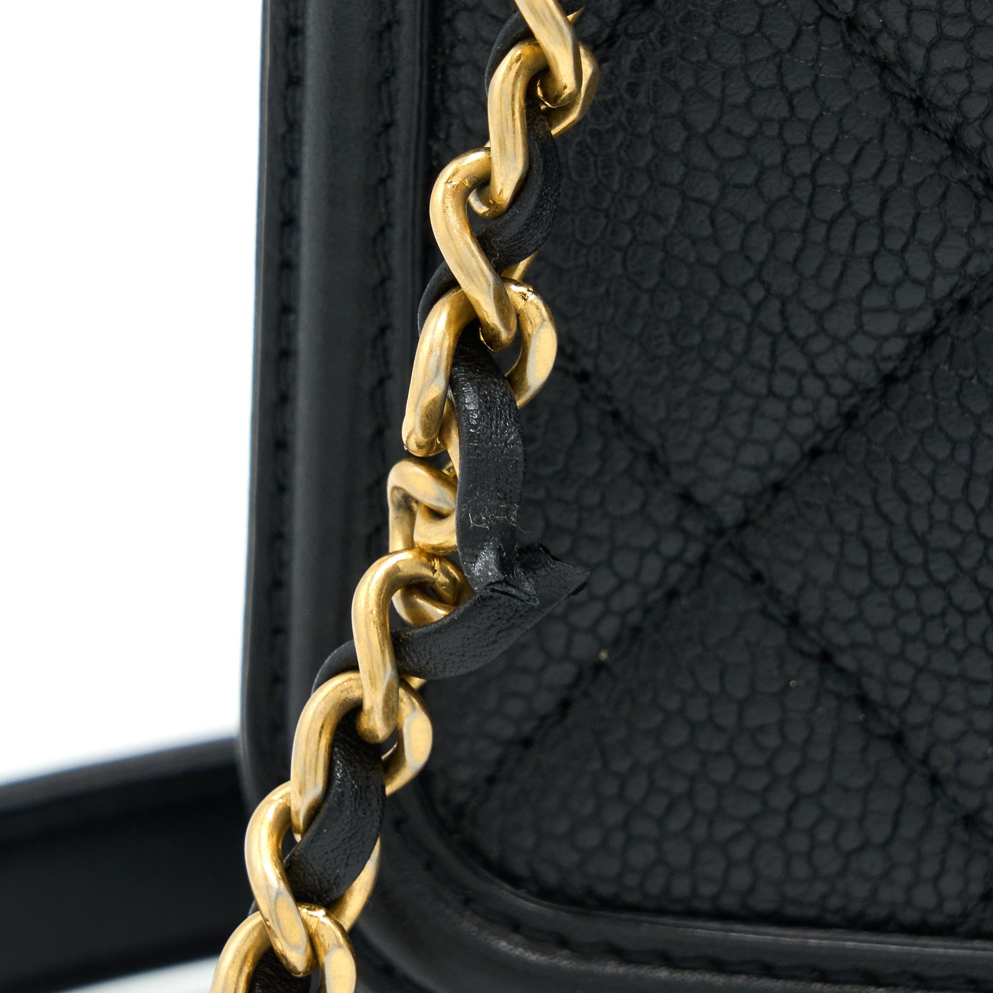 CHANEL FILIGREE FLAP BAG CAVIAR BLACK GHW